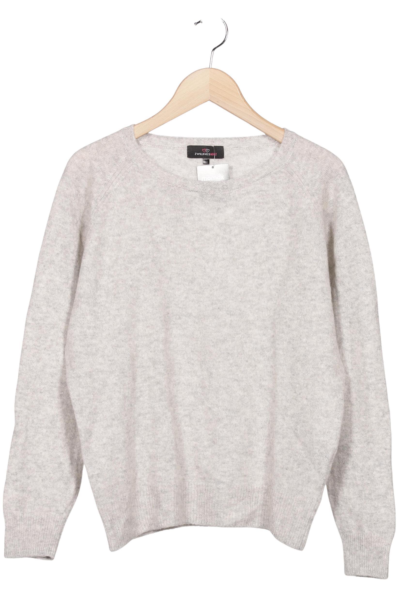 Zwillingsherz Damen Pullover, Grau, Gr. M
