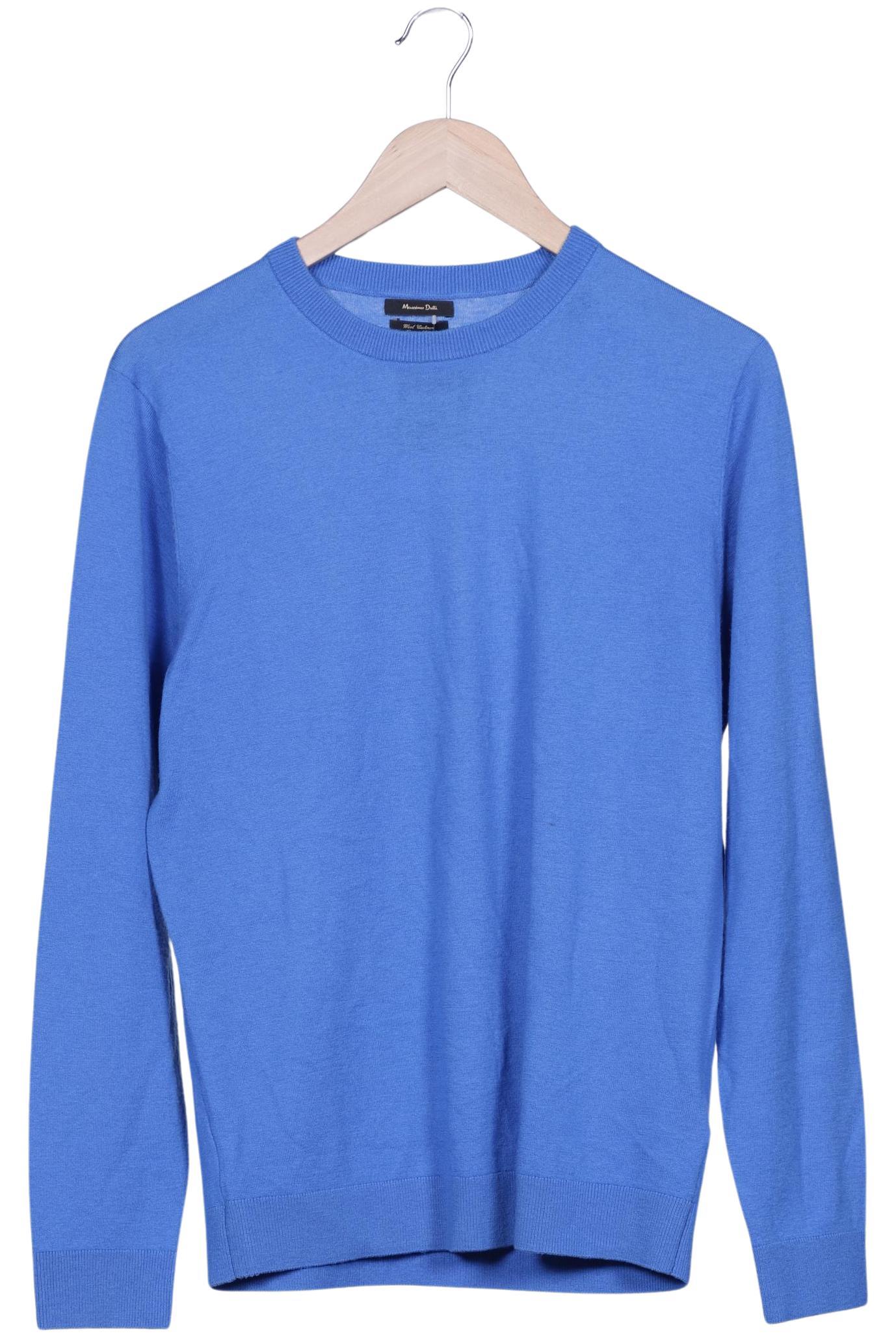 Massimo Dutti Herren Pullover, Blau, Gr. M