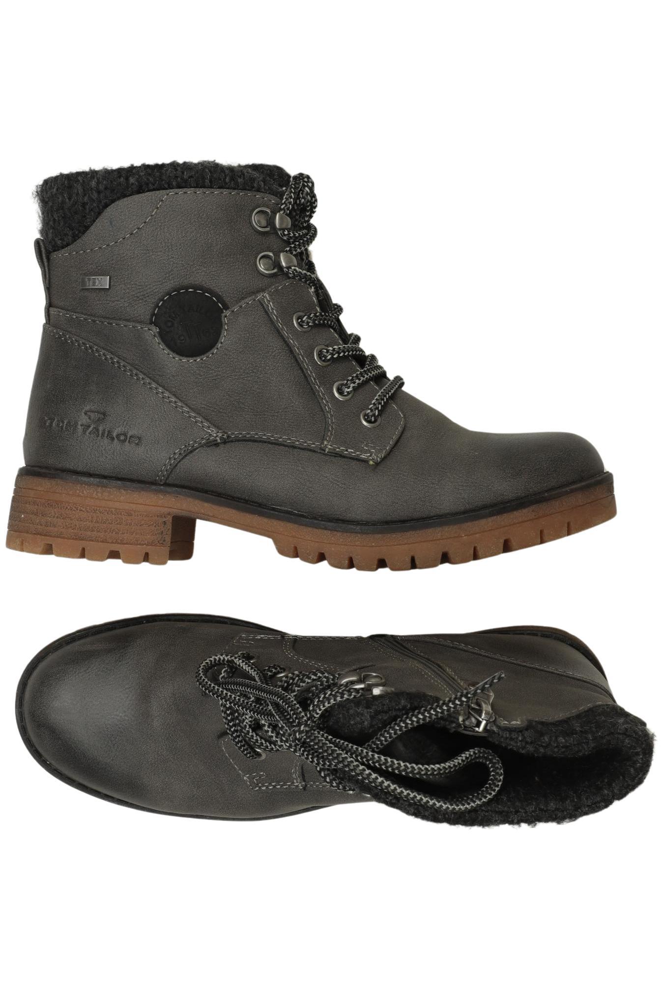 Tom Tailor Damen Stiefelette, Grau, Gr. EU 39
