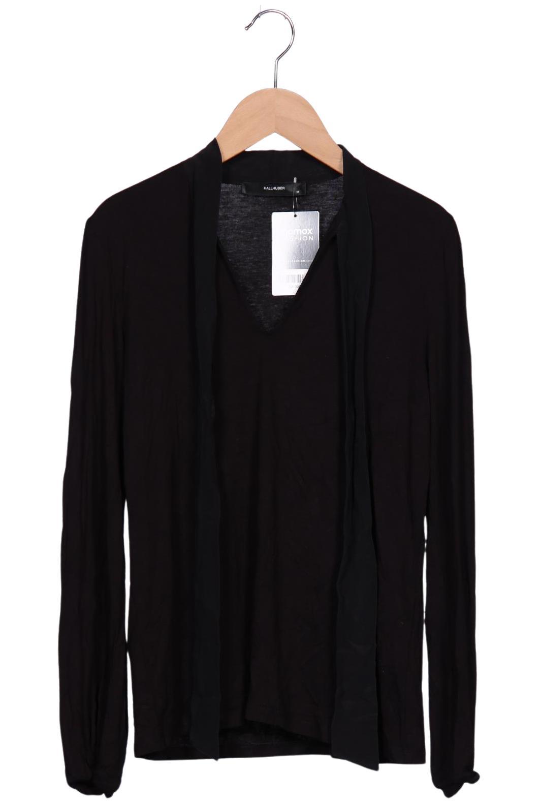 Hallhuber Damen Langarmshirt, Schwarz, Gr. M