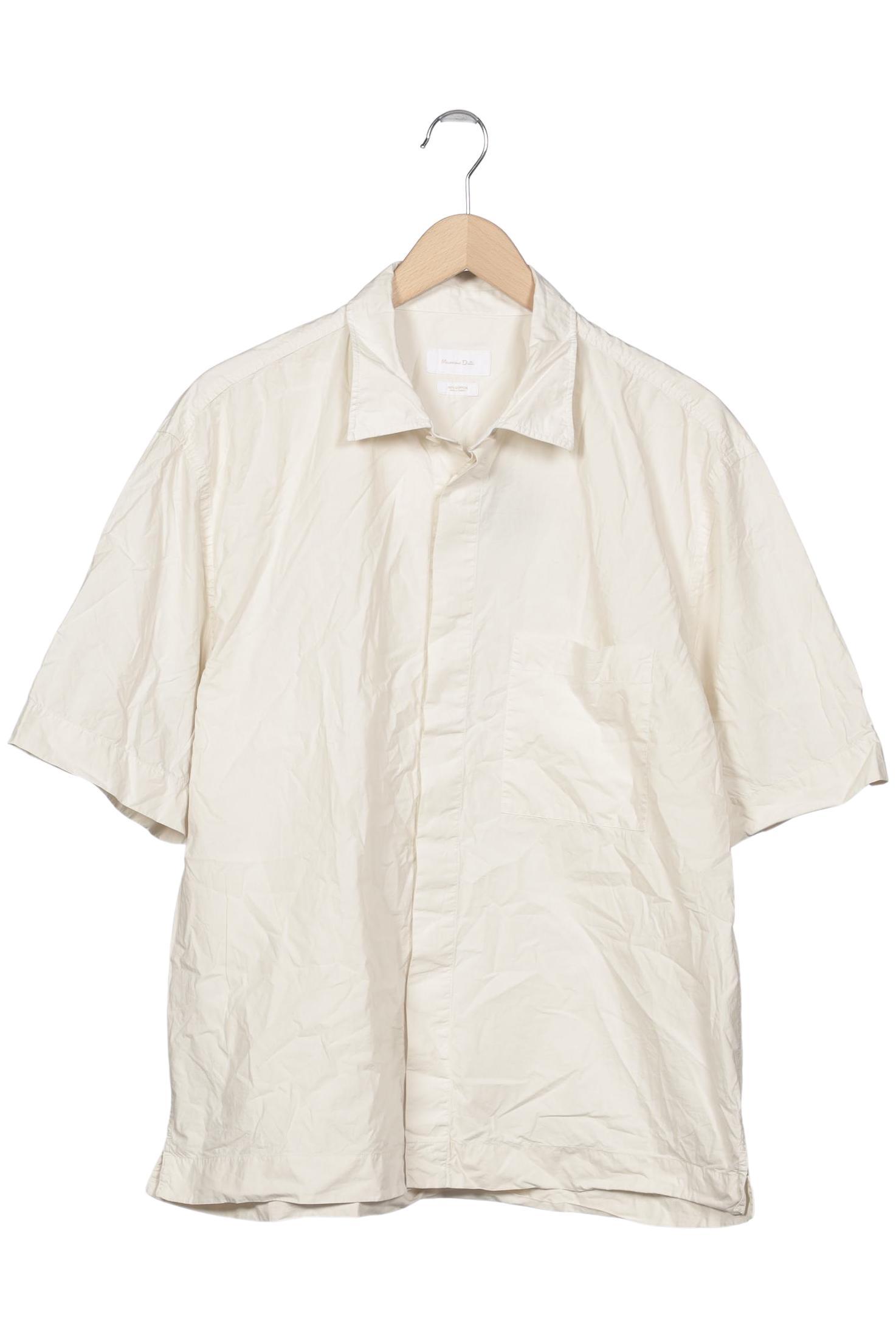Massimo Dutti Herren Hemd, Cremeweiß, Gr. XL