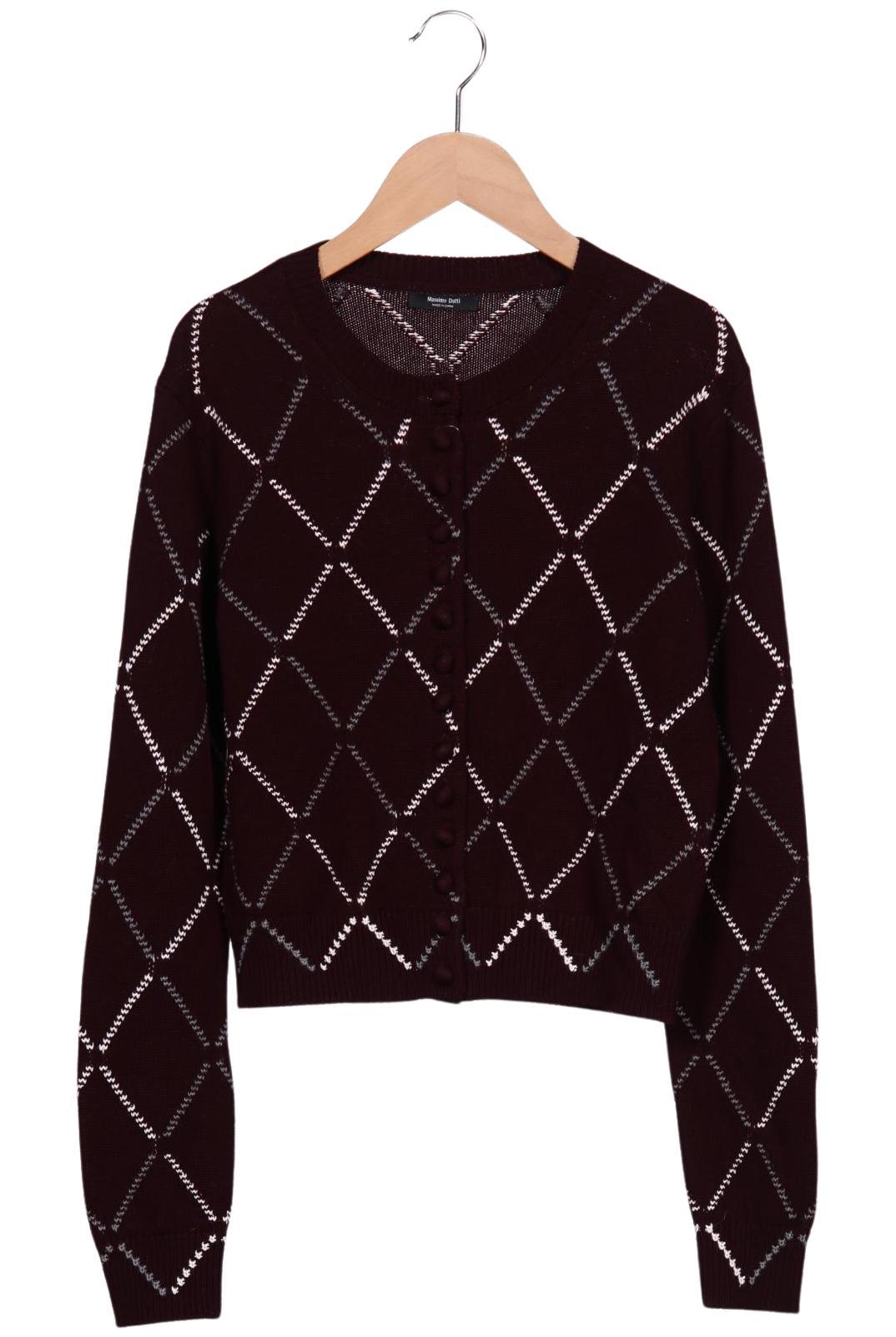 Massimo Dutti Damen Strickjacke, Bordeaux, Gr. S