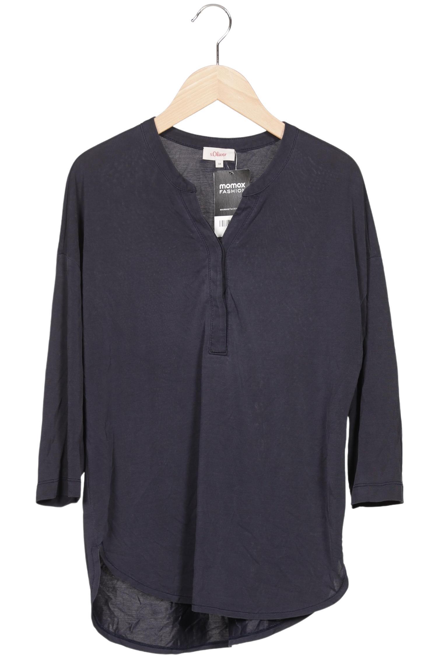 s.Oliver Damen Langarmshirt, Marineblau, Gr. EU 34