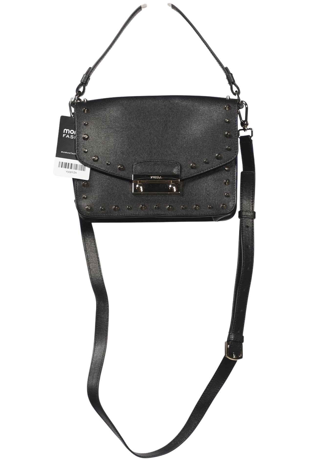Furla Damen Handtasche klein Leder, Schwarz, Gr.