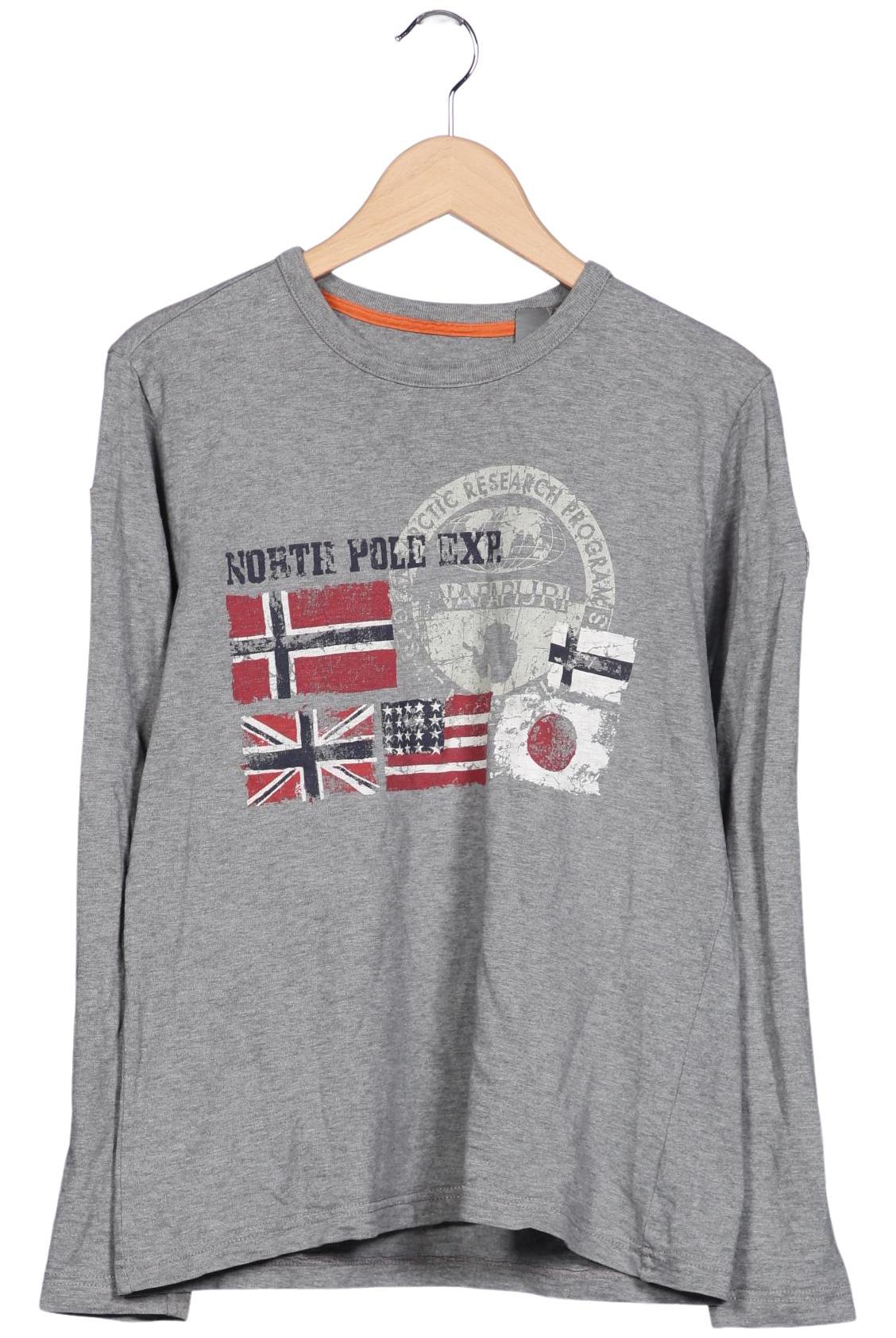 Napapijri Herren Langarmshirt, Grau, Gr. M
