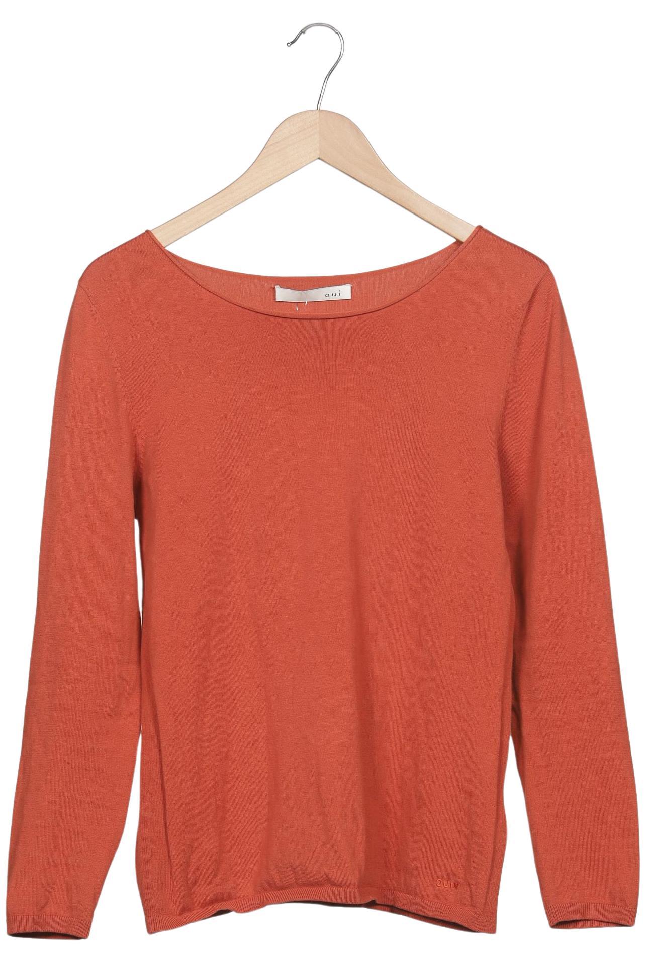 Oui Damen Pullover, Orange, Gr. EU 38