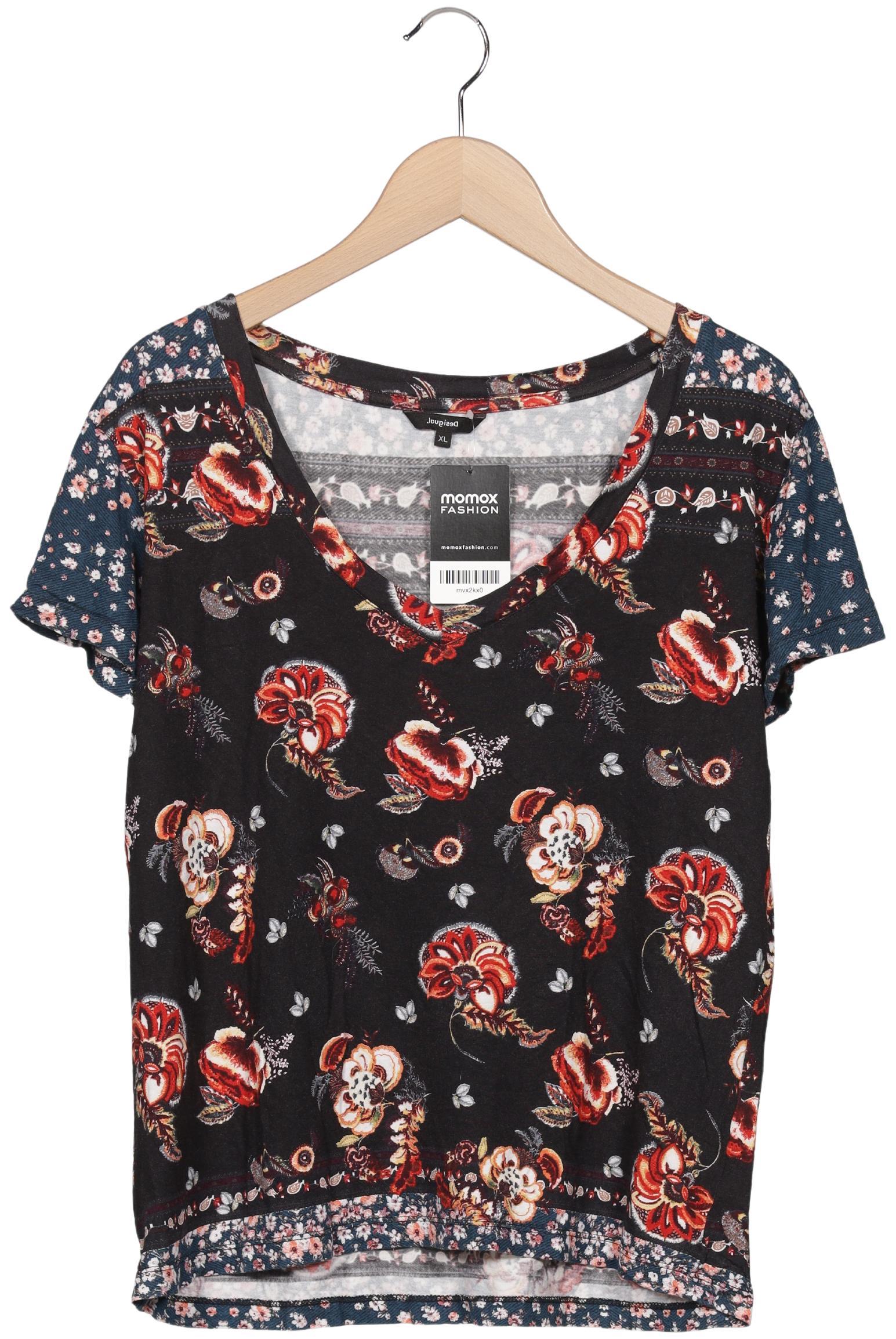 Desigual Damen T-Shirt, Mehrfarbig, Gr. XL