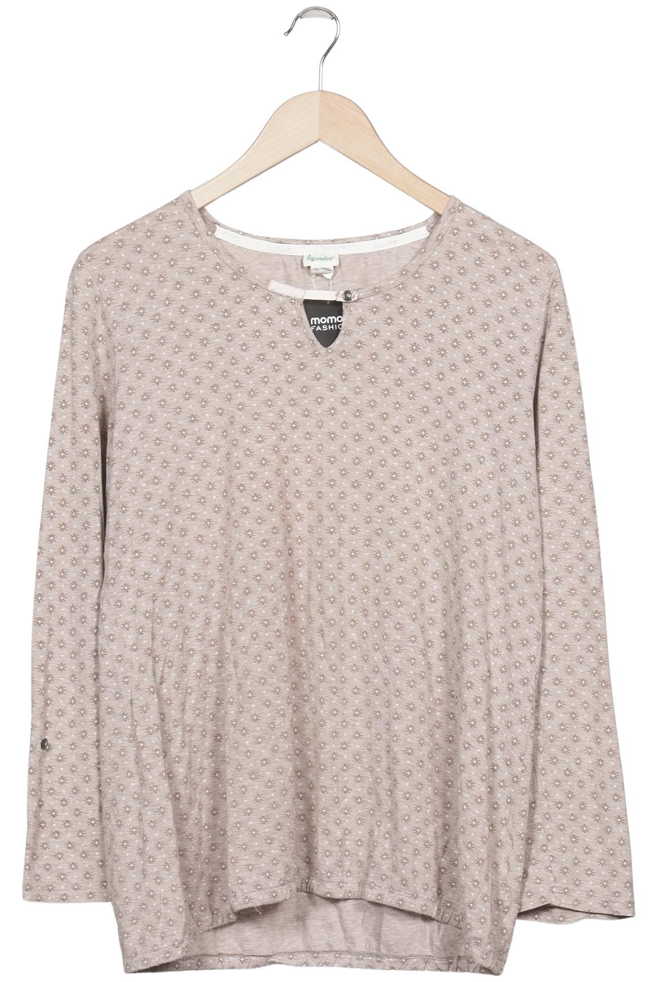 hessnatur Damen Langarmshirt, Beige, Gr. EU 44