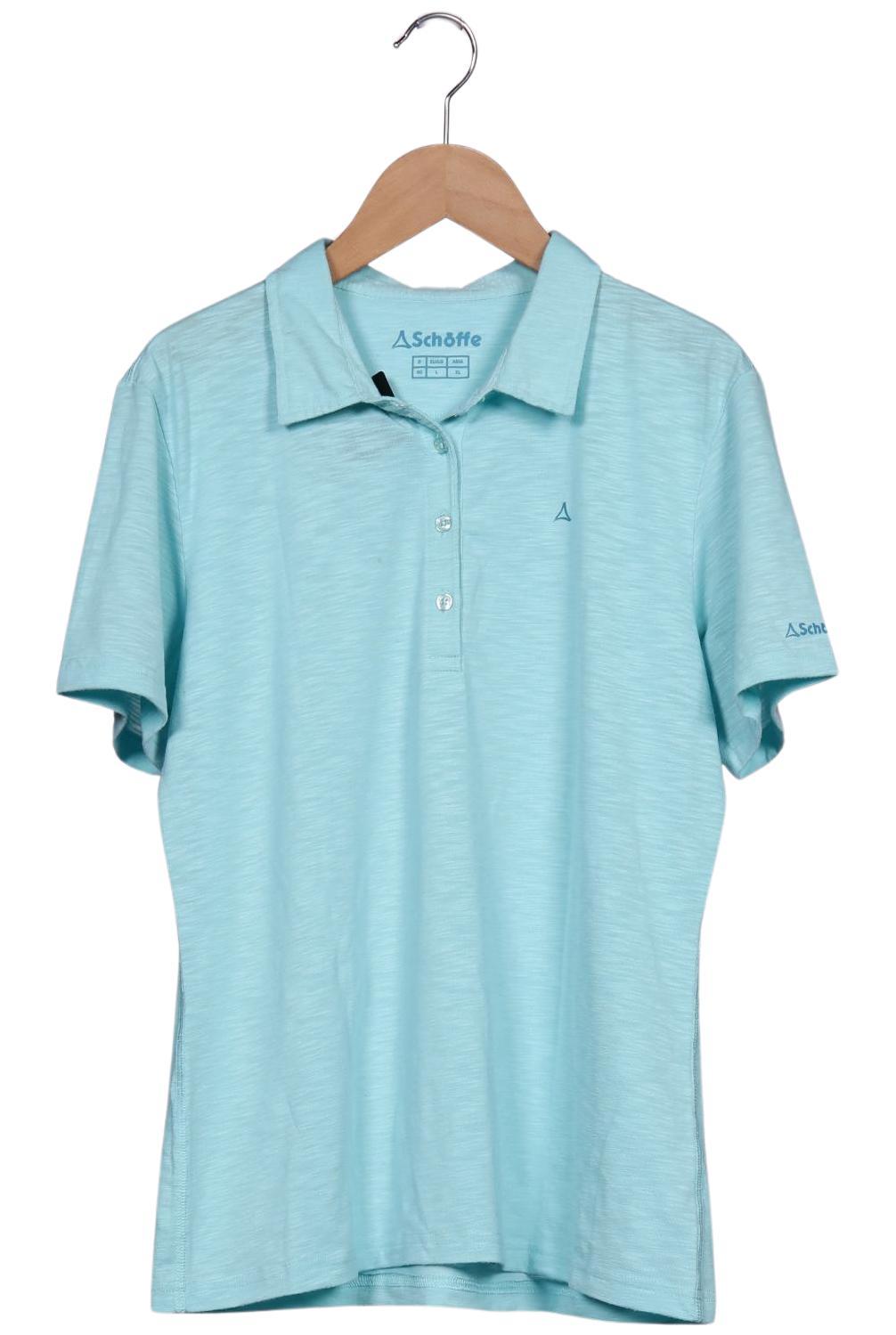 Schöffel Damen Poloshirt, Hellblau, Gr. EU 40