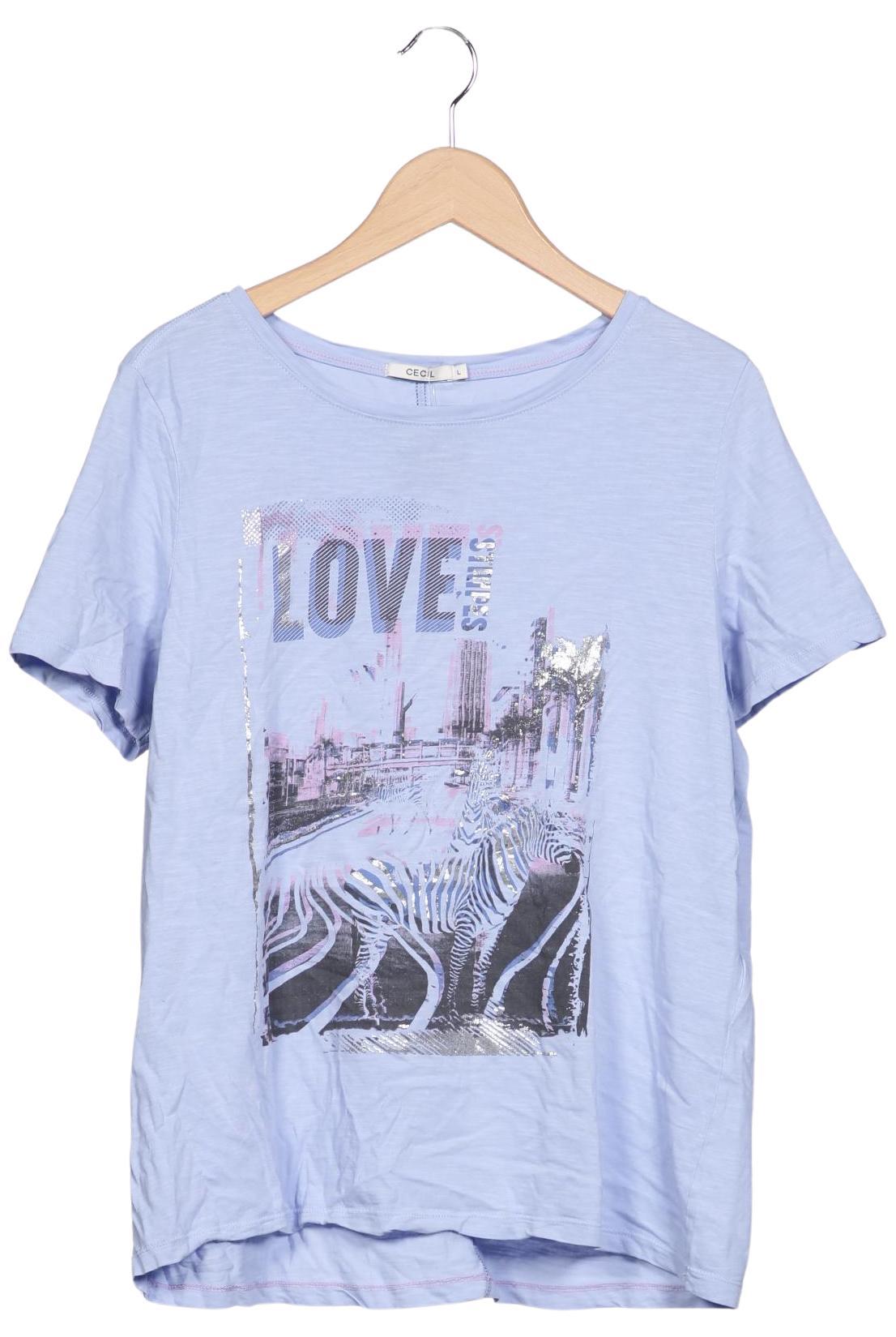 Cecil Damen T-Shirt, Hellblau, Gr. L