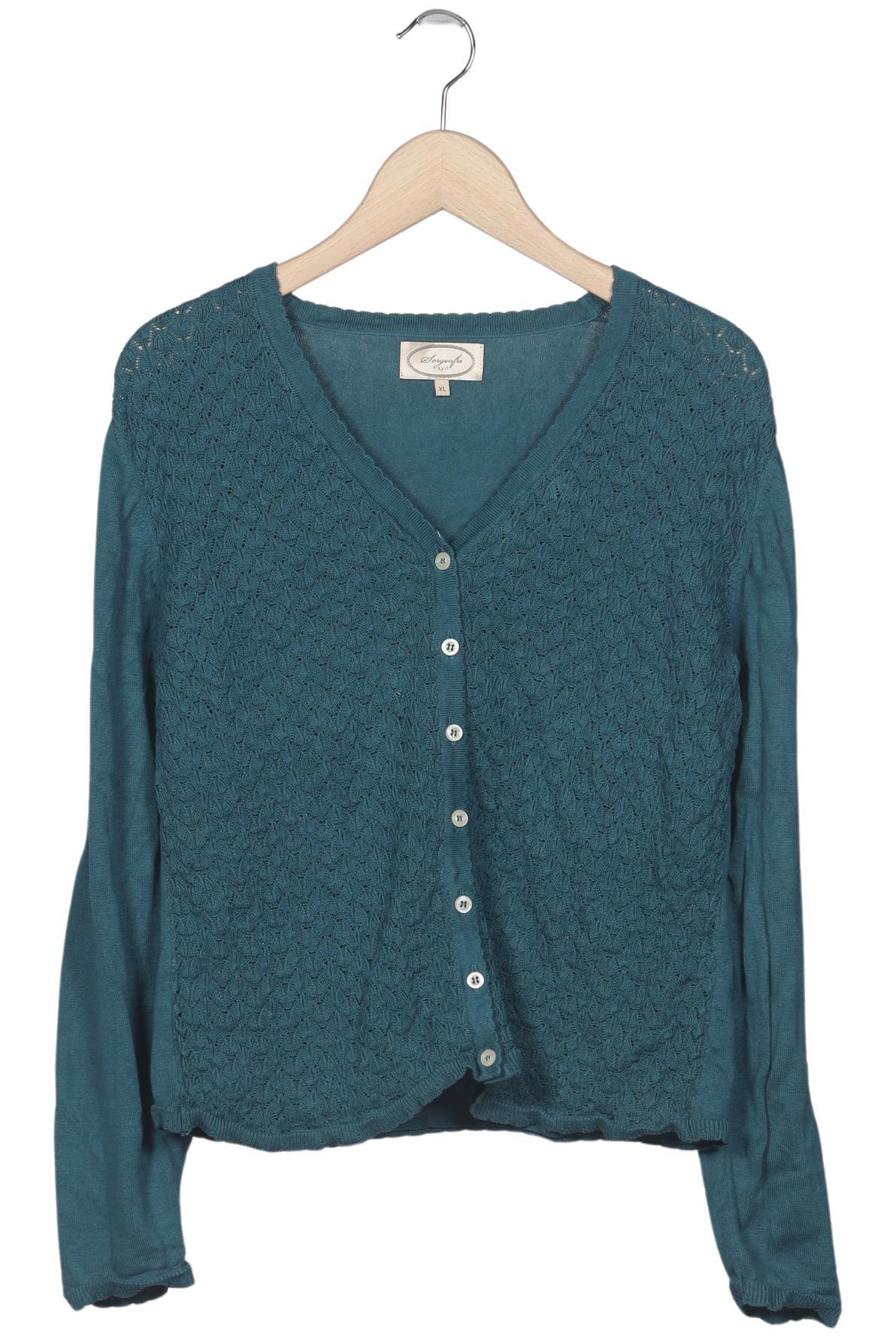 Sorgenfri Sylt Damen Strickjacke, Türkis, Gr. XL