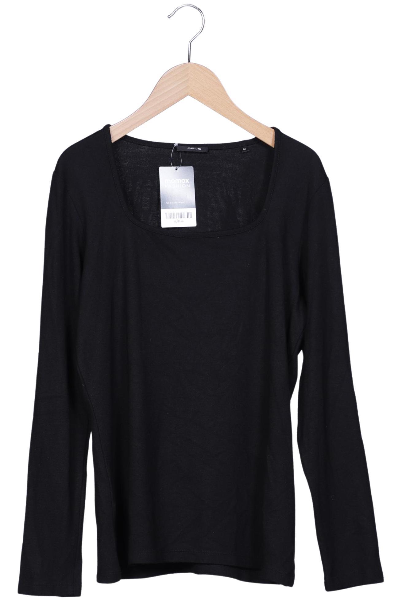Opus Damen Langarmshirt, Schwarz, Gr. EU 40