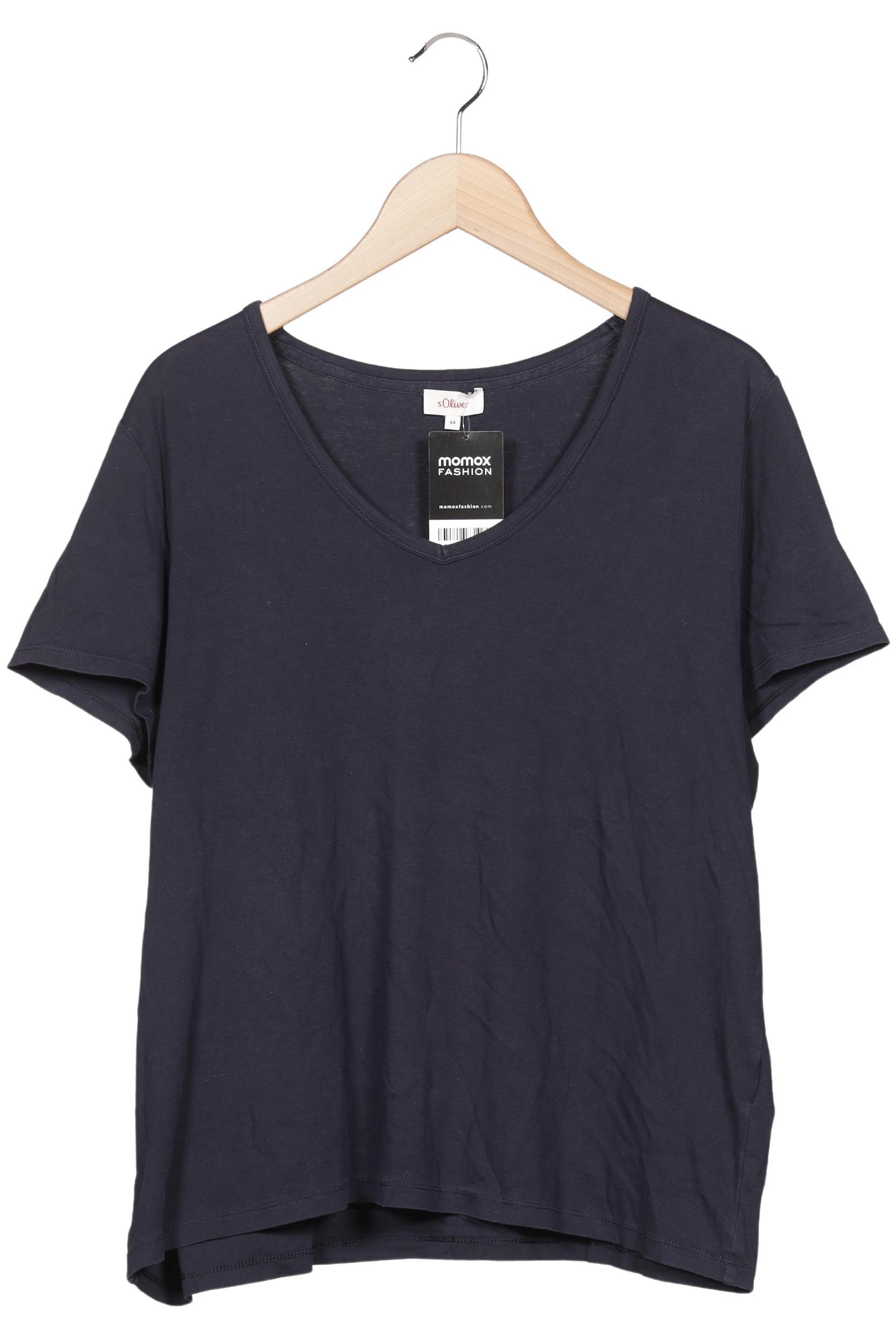 s.Oliver Damen T-Shirt, Marineblau, Gr. EU 44