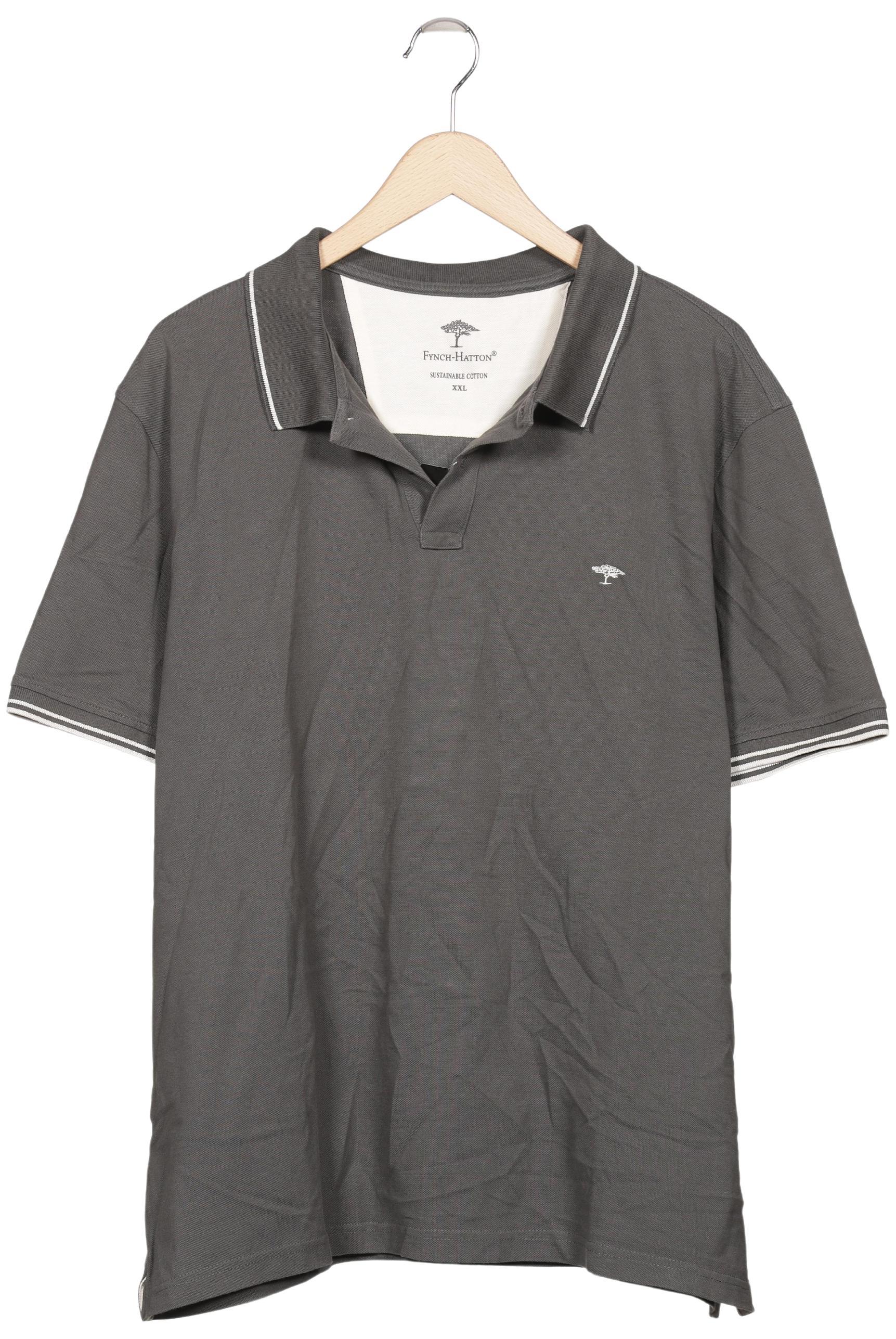 Fynch Hatton Herren Poloshirt, Grau, Gr. 3XL