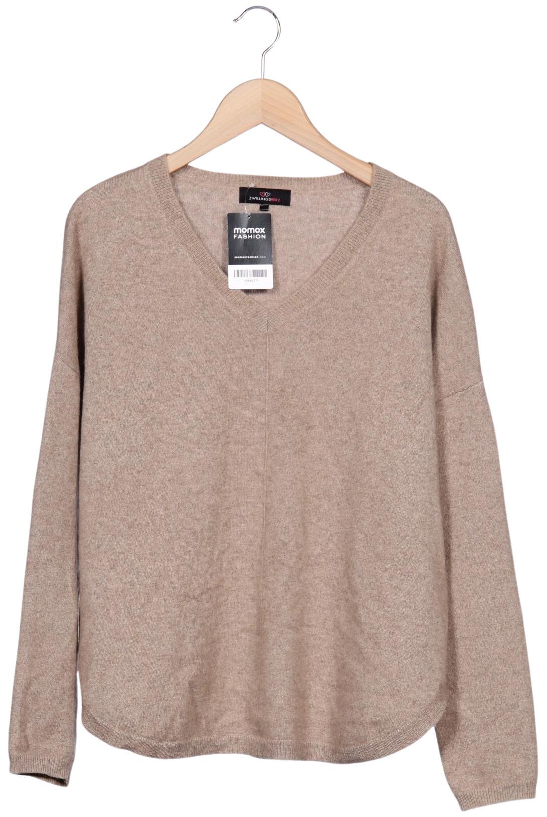 Zwillingsherz Damen Pullover, Beige, Gr. XL