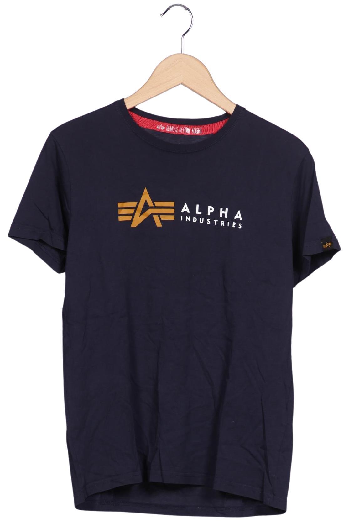 Alpha industries Herren T-Shirt, Marineblau, Gr. S