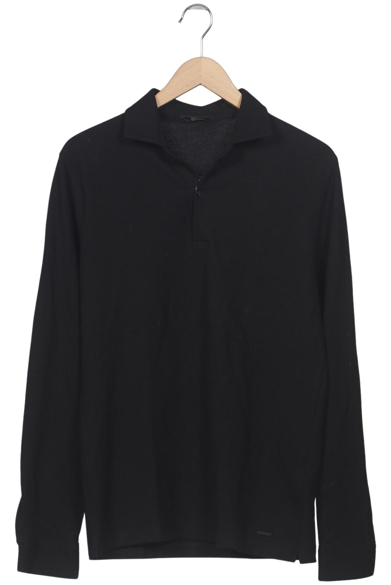 Massimo Dutti Herren Poloshirt, Schwarz, Gr. L