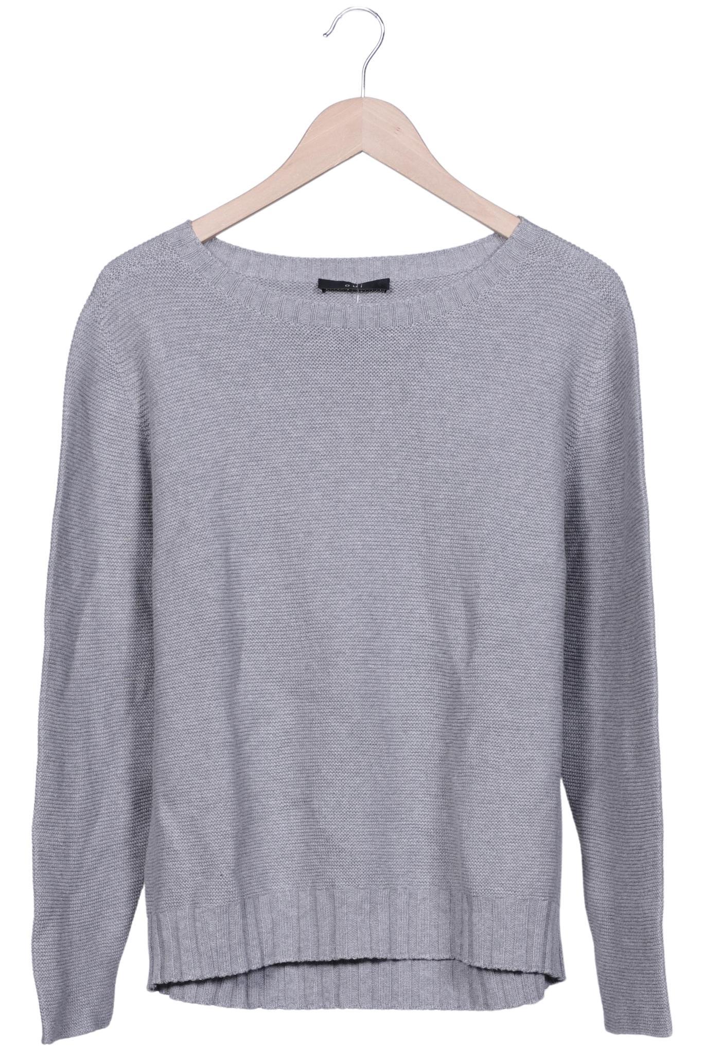 Oui Damen Pullover, Grau, Gr. EU 38