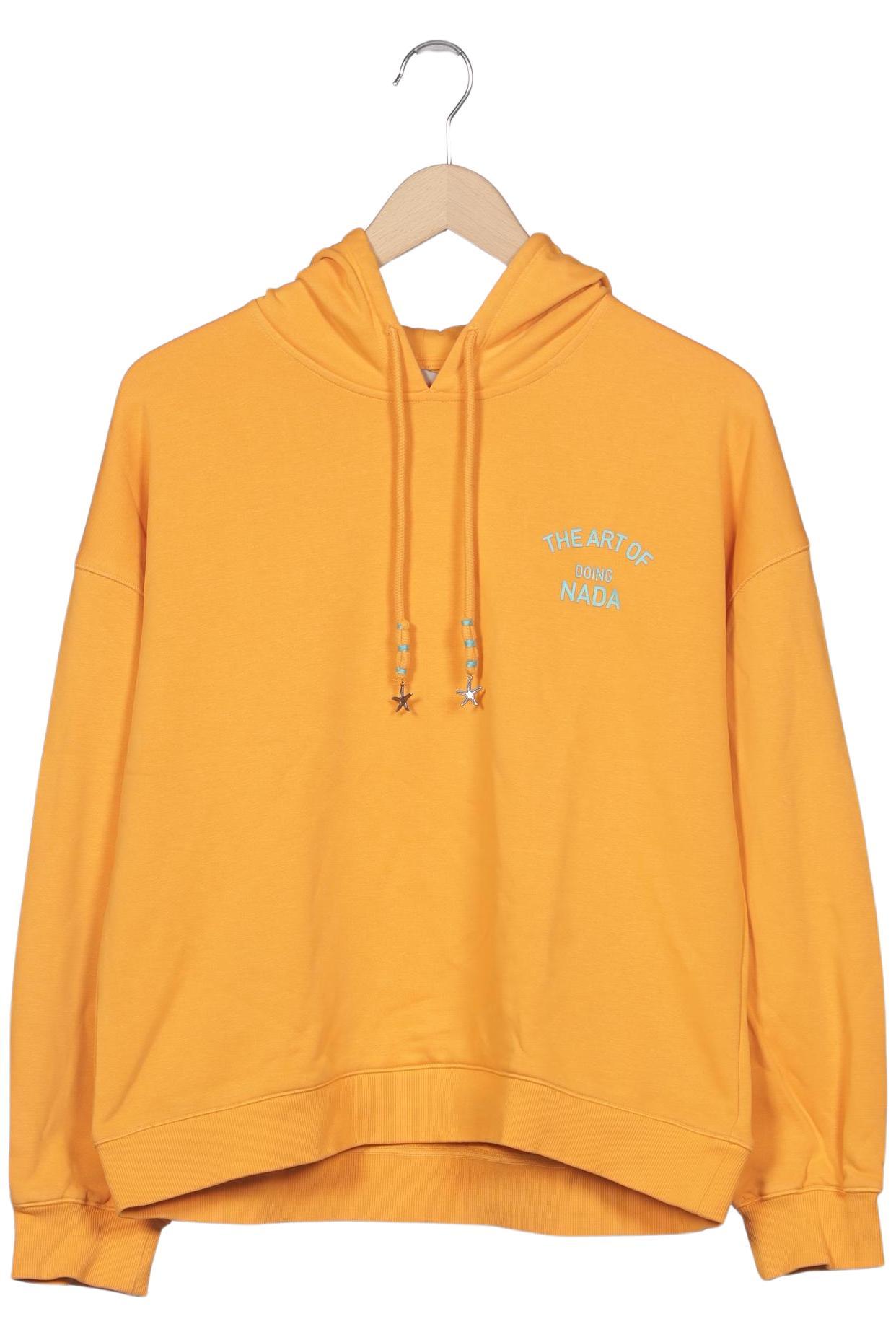 Oui Damen Kapuzenpullover, Orange, Gr. EU 40