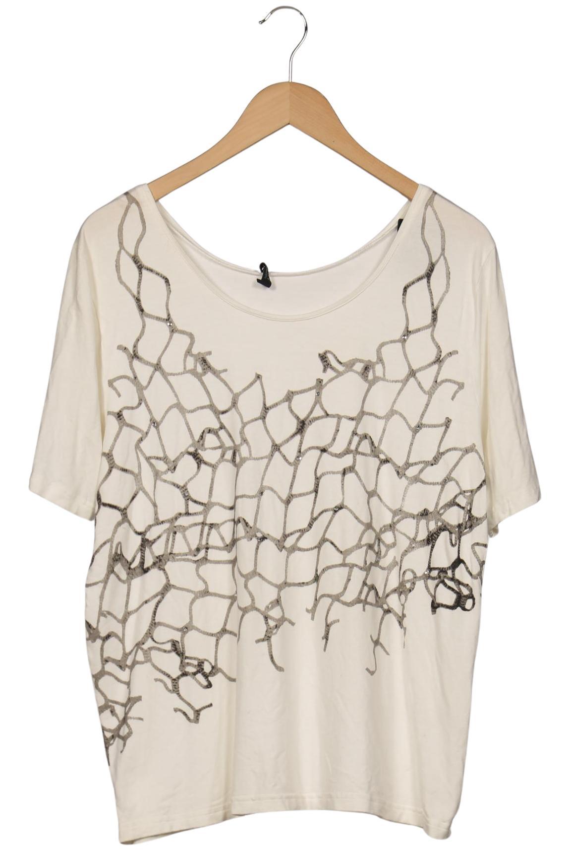 Oui Damen T-Shirt, Cremeweiß, Gr. XL