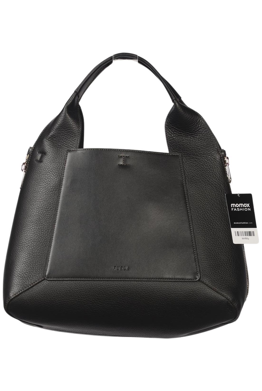 Furla Damen Handtasche gross Leder, Schwarz, Gr.