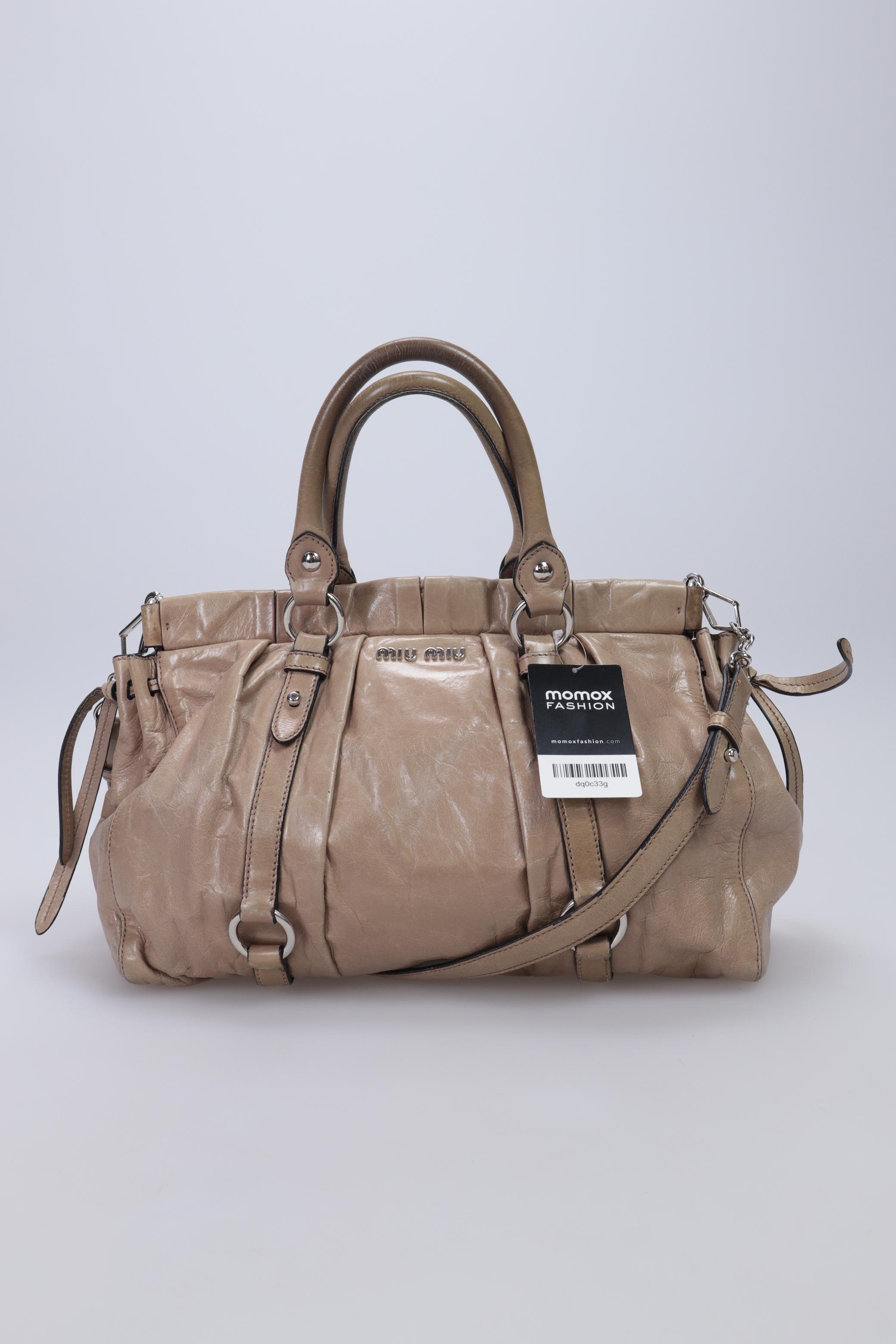 Miu Miu Damen Handtasche gross Leder, Beige, Gr.