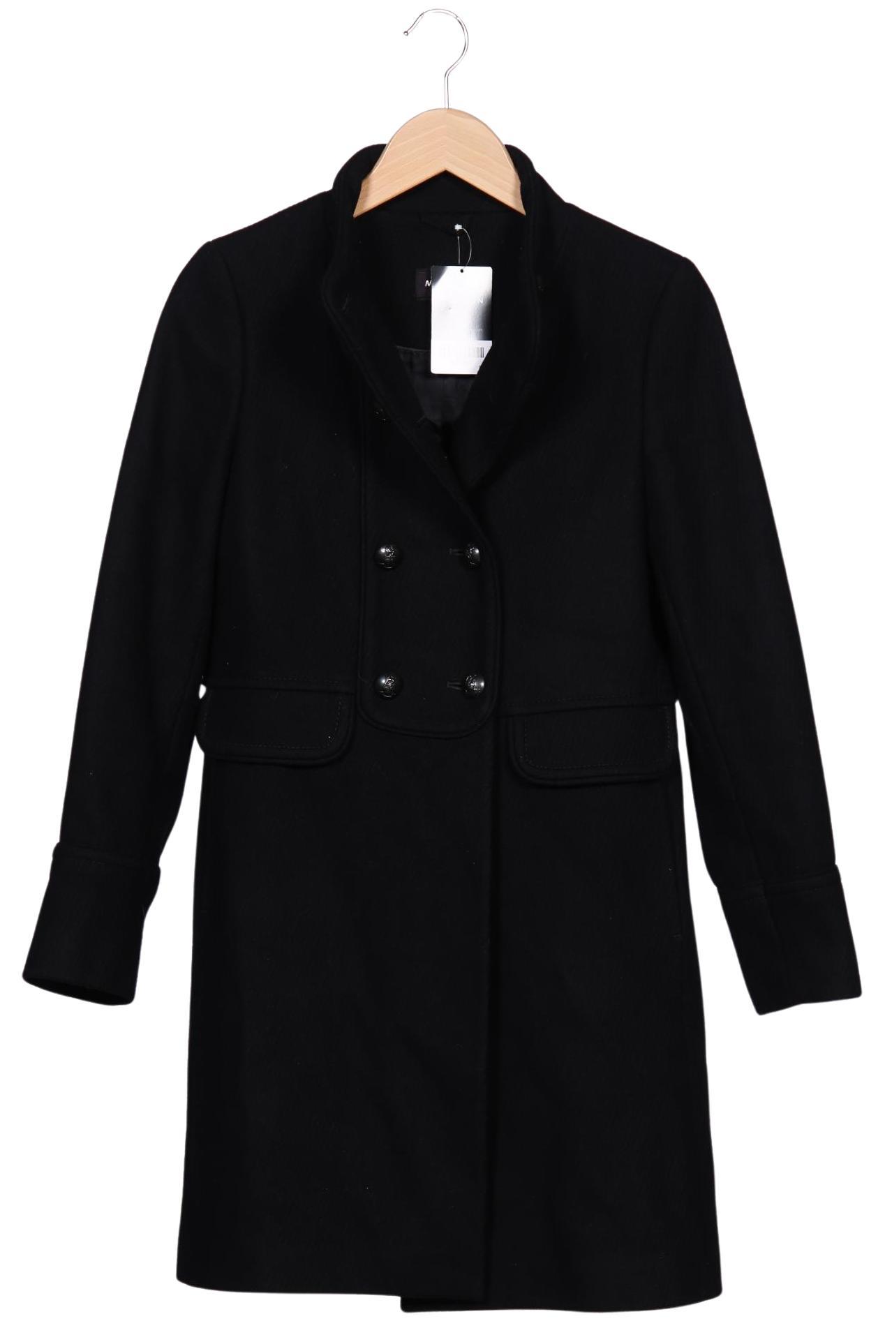 Massimo Dutti Damen Mantel, Schwarz, Gr. EU 38