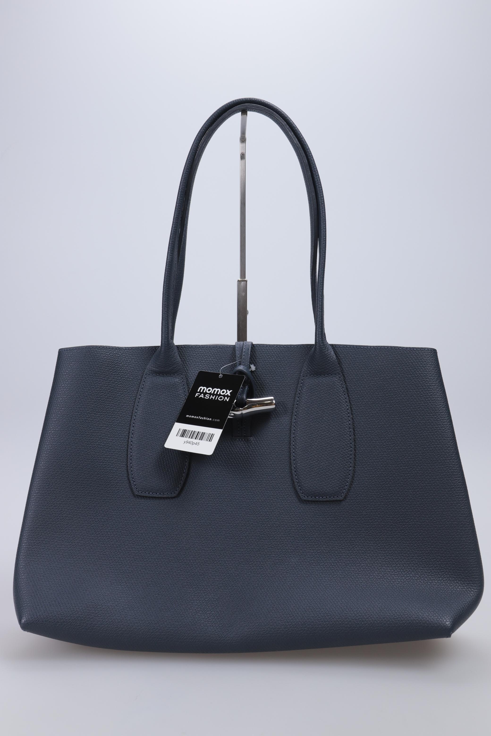 Longchamp Damen Handtasche gross Leder, Marineblau, Gr.