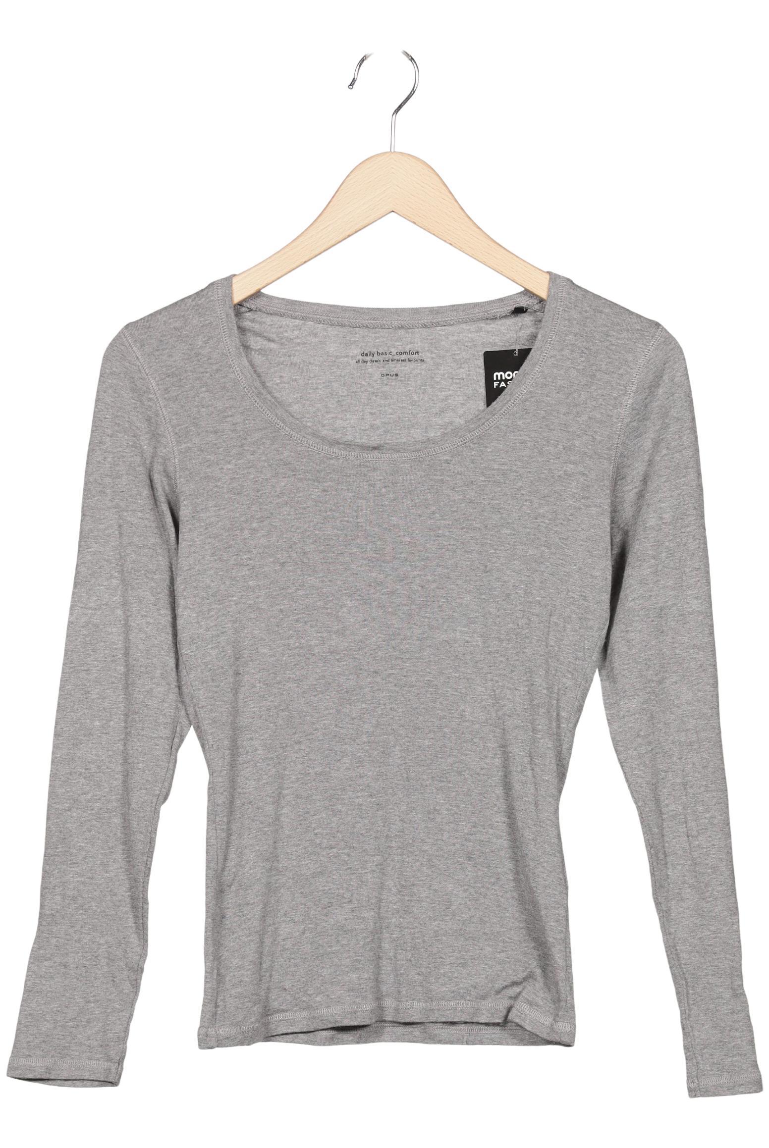 Opus Damen Langarmshirt, Grau, Gr. EU 38