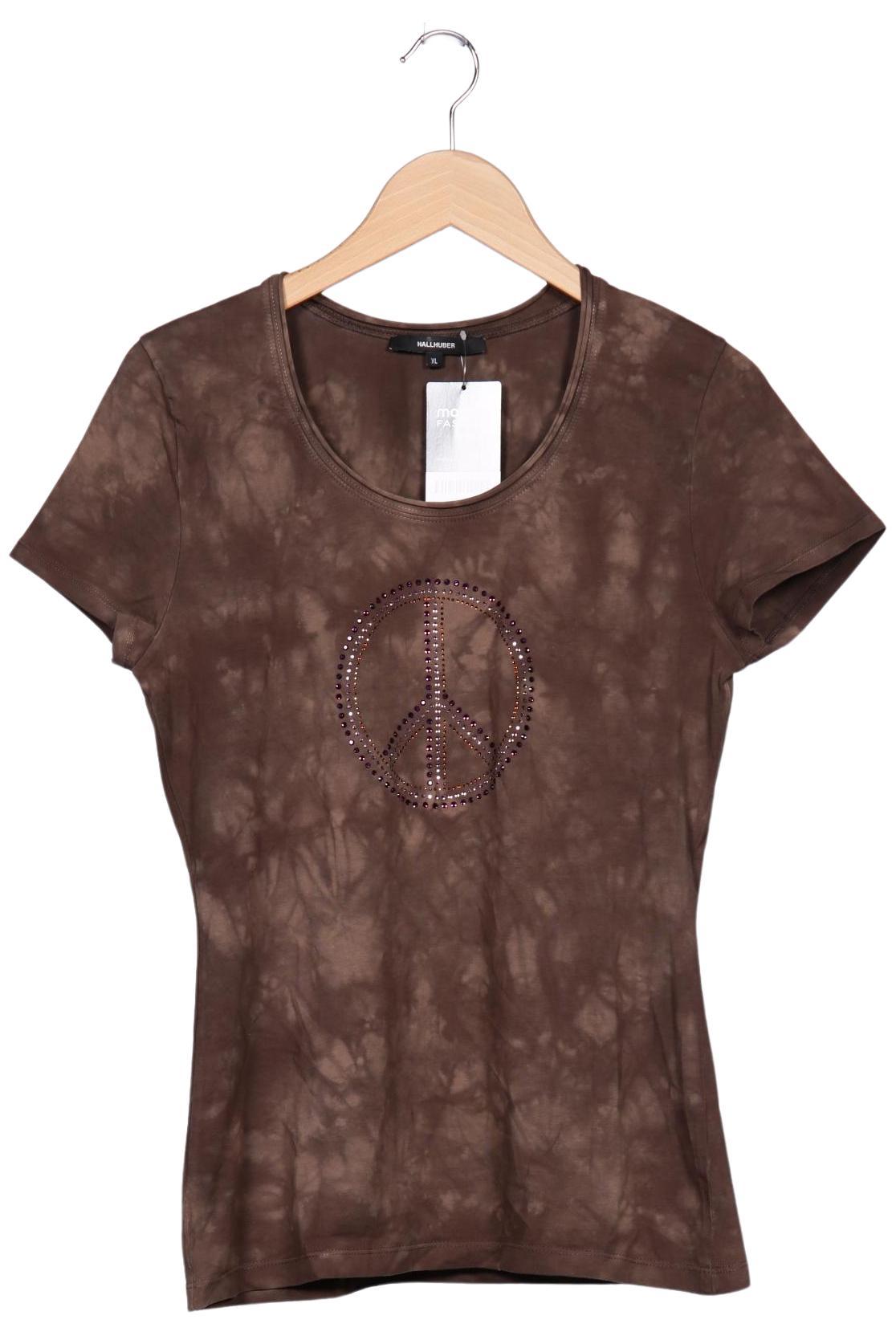 Hallhuber Damen T-Shirt, Braun, Gr. XL