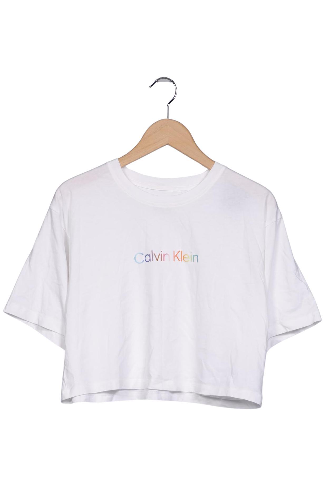 Calvin Klein Damen T-Shirt, Weiß, Gr. XS