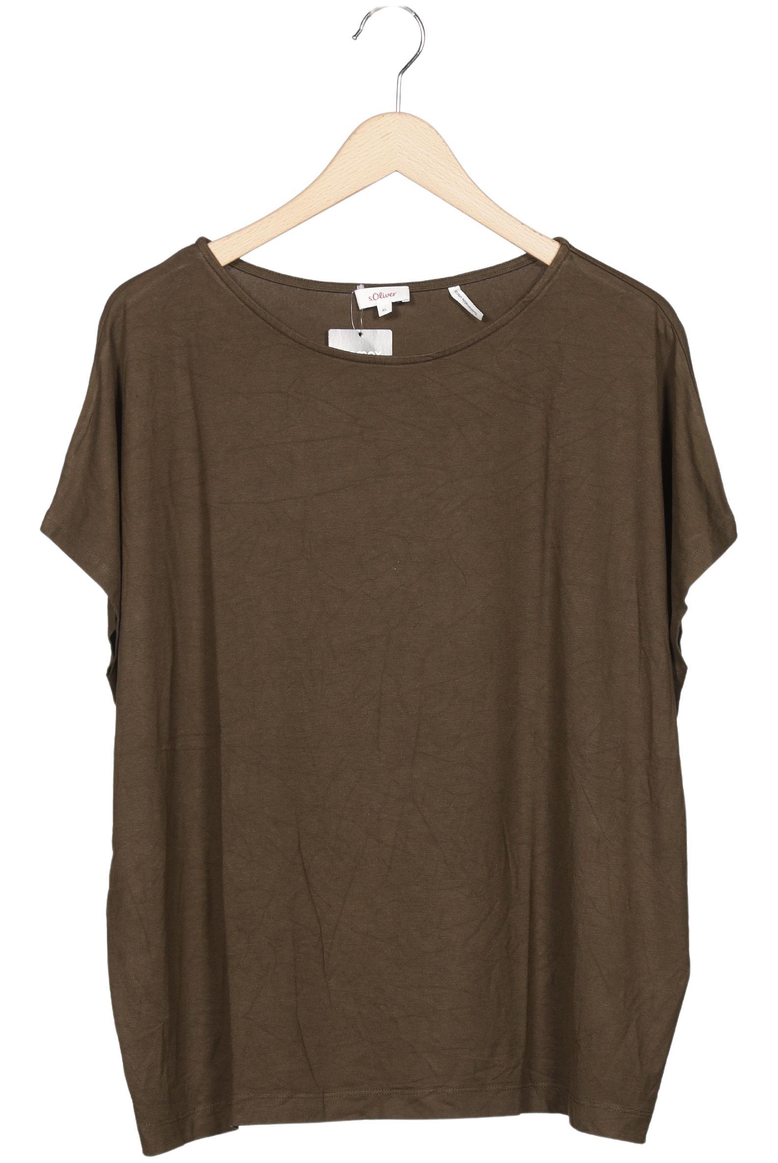 s.Oliver Damen T-Shirt, Braun, Gr. XL