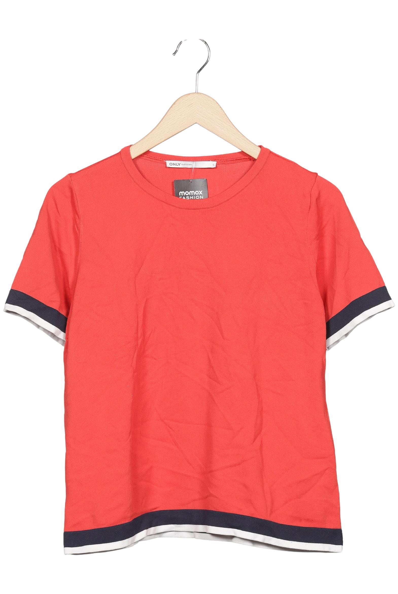 Only Damen T-Shirt, Rot, Gr. L