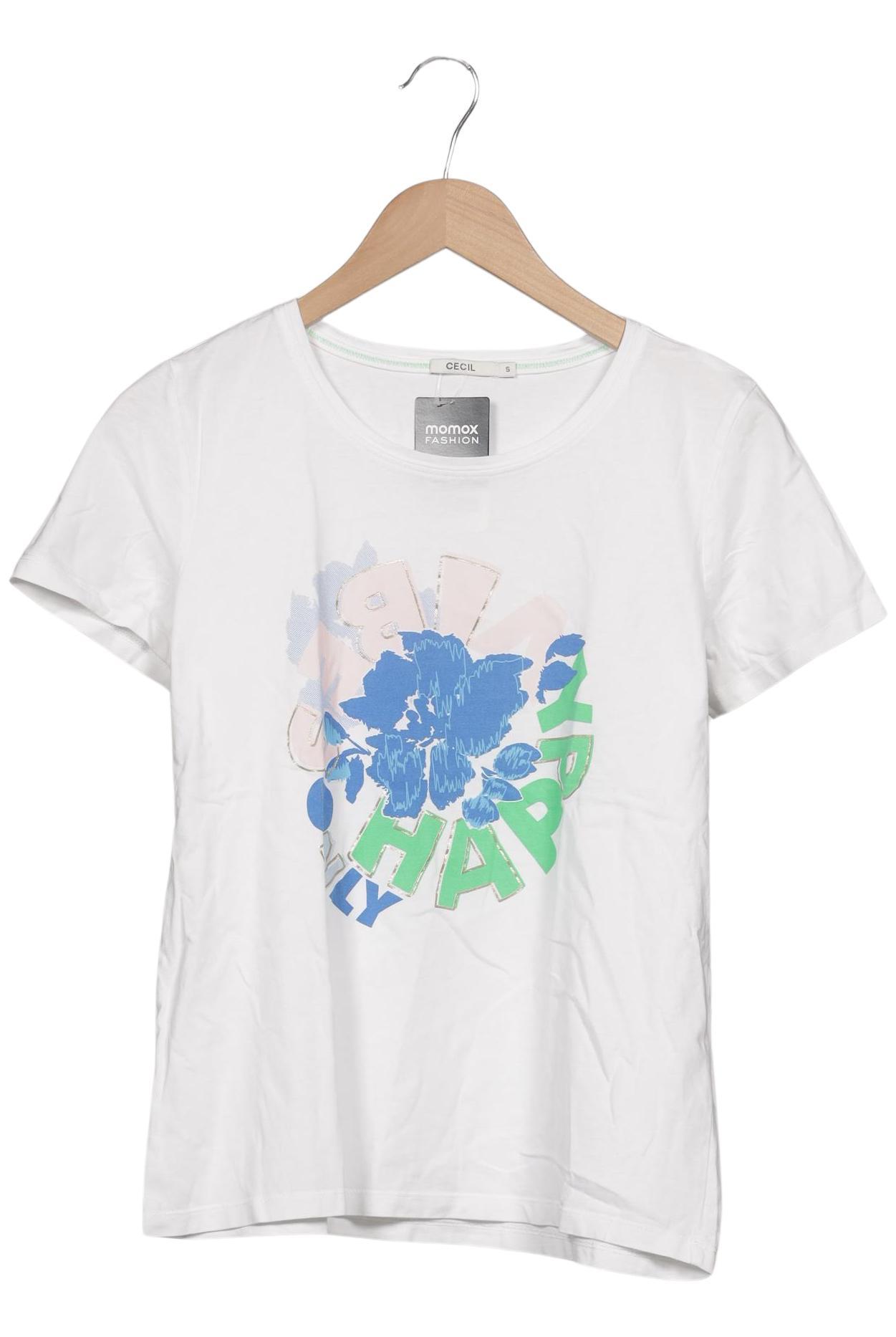 Cecil Damen T-Shirt, Weiß, Gr. S