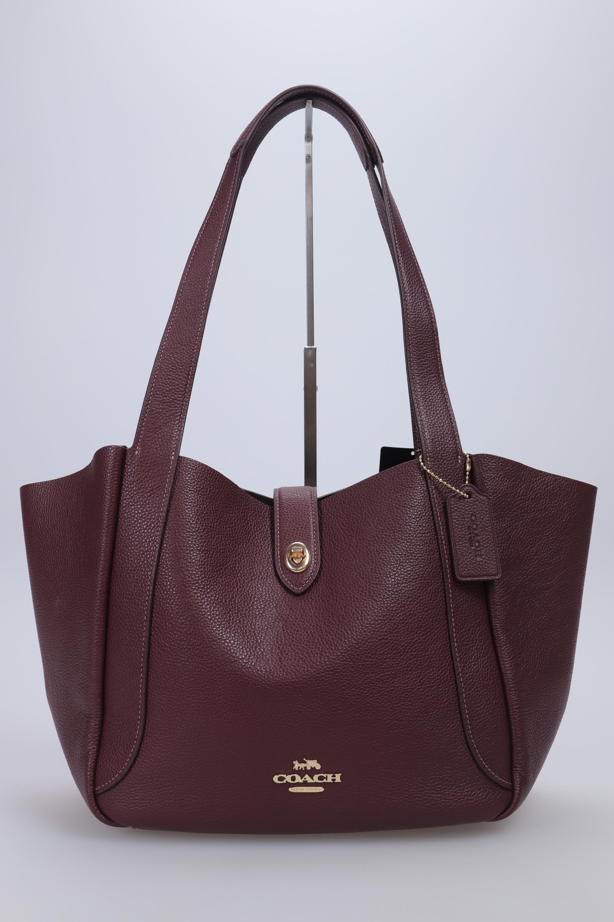 Coach Damen Handtasche gross Leder, Bordeaux, Gr.
