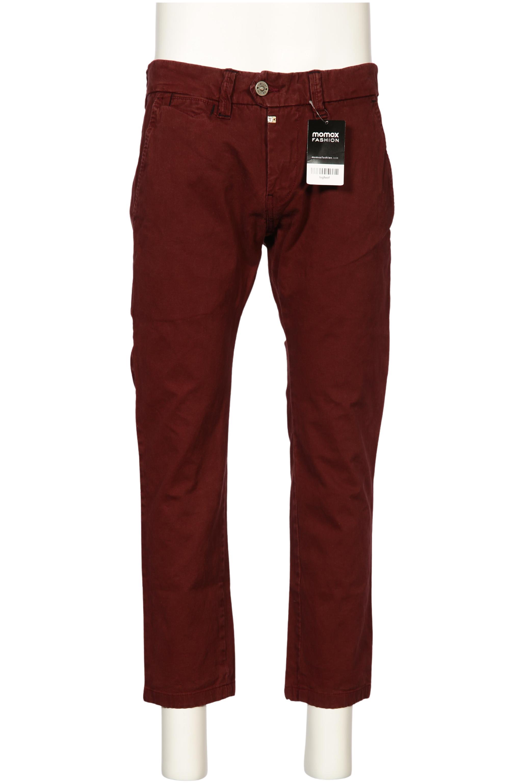 Timezone Herren Stoffhose, Bordeaux, Gr. W32