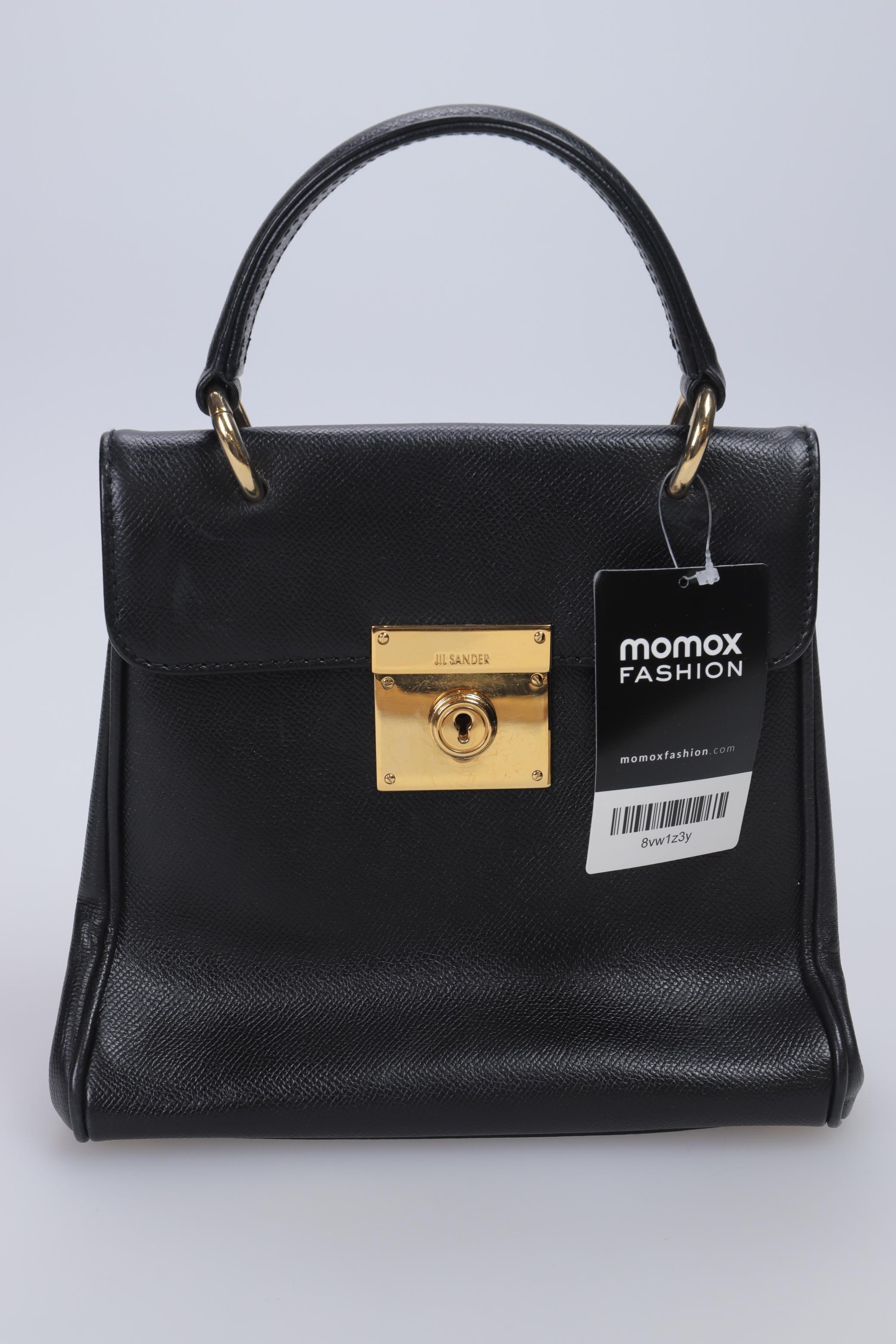 Jil Sander Damen Handtasche klein Leder, Schwarz, Gr.