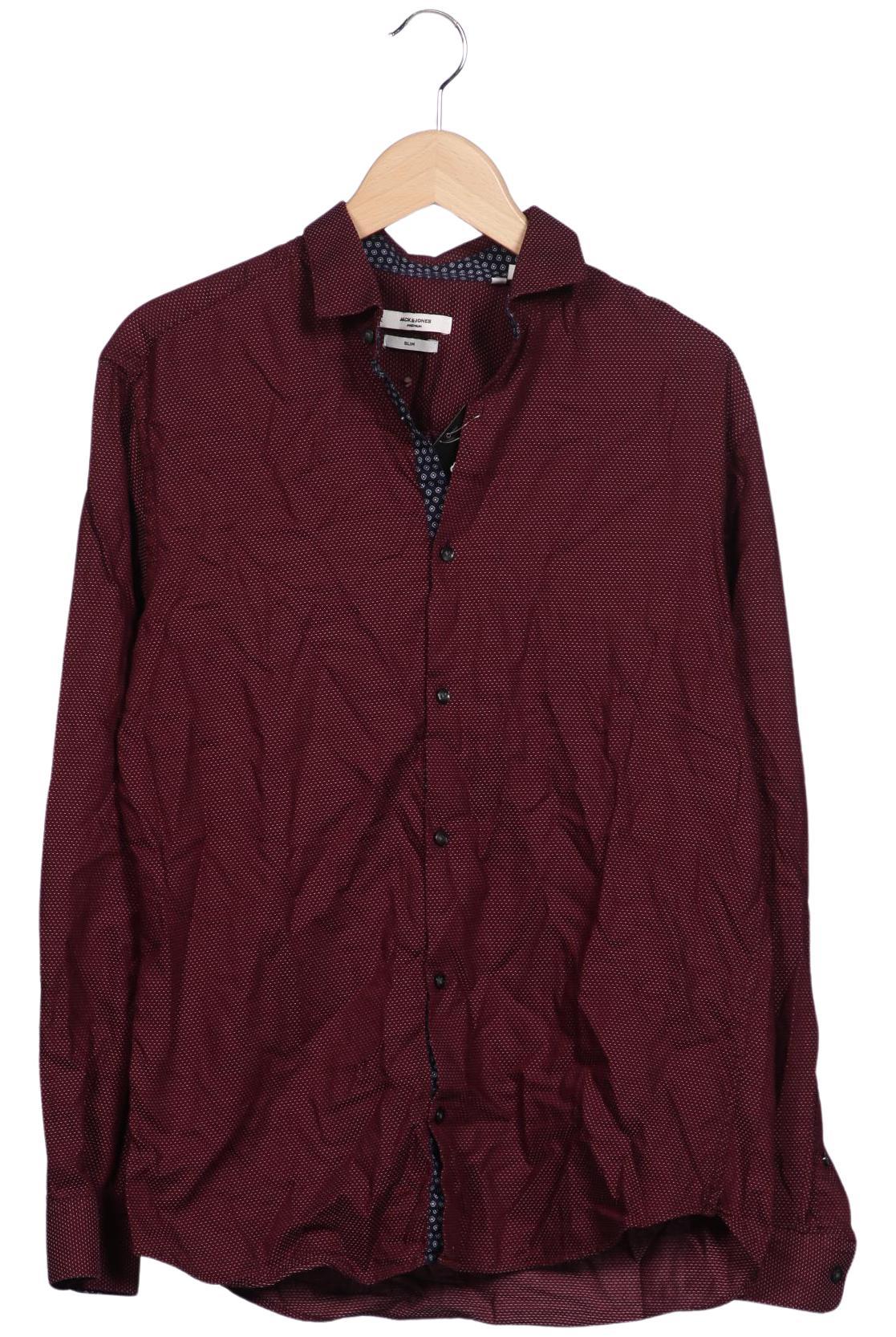 Jack & Jones Herren Hemd, Bordeaux, Gr. M