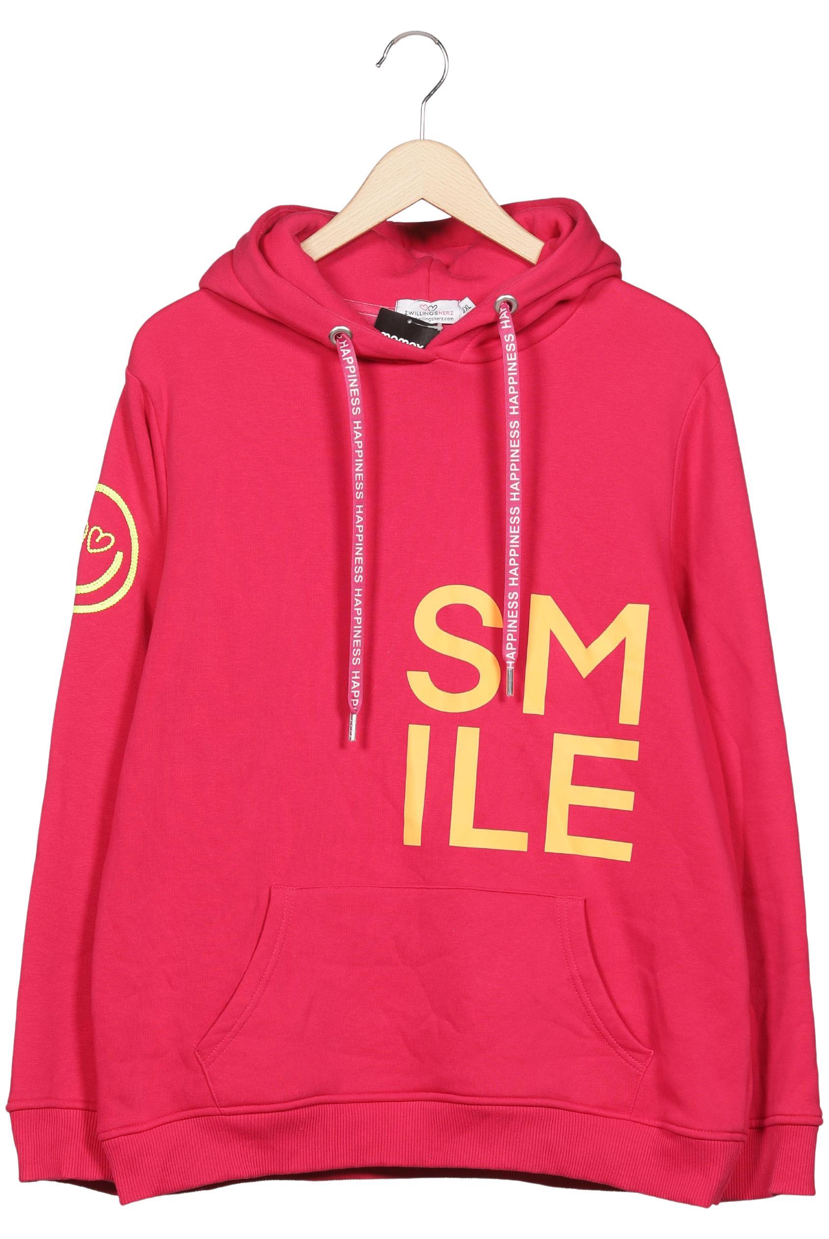 Zwillingsherz Damen Kapuzenpullover, Pink, Gr. L