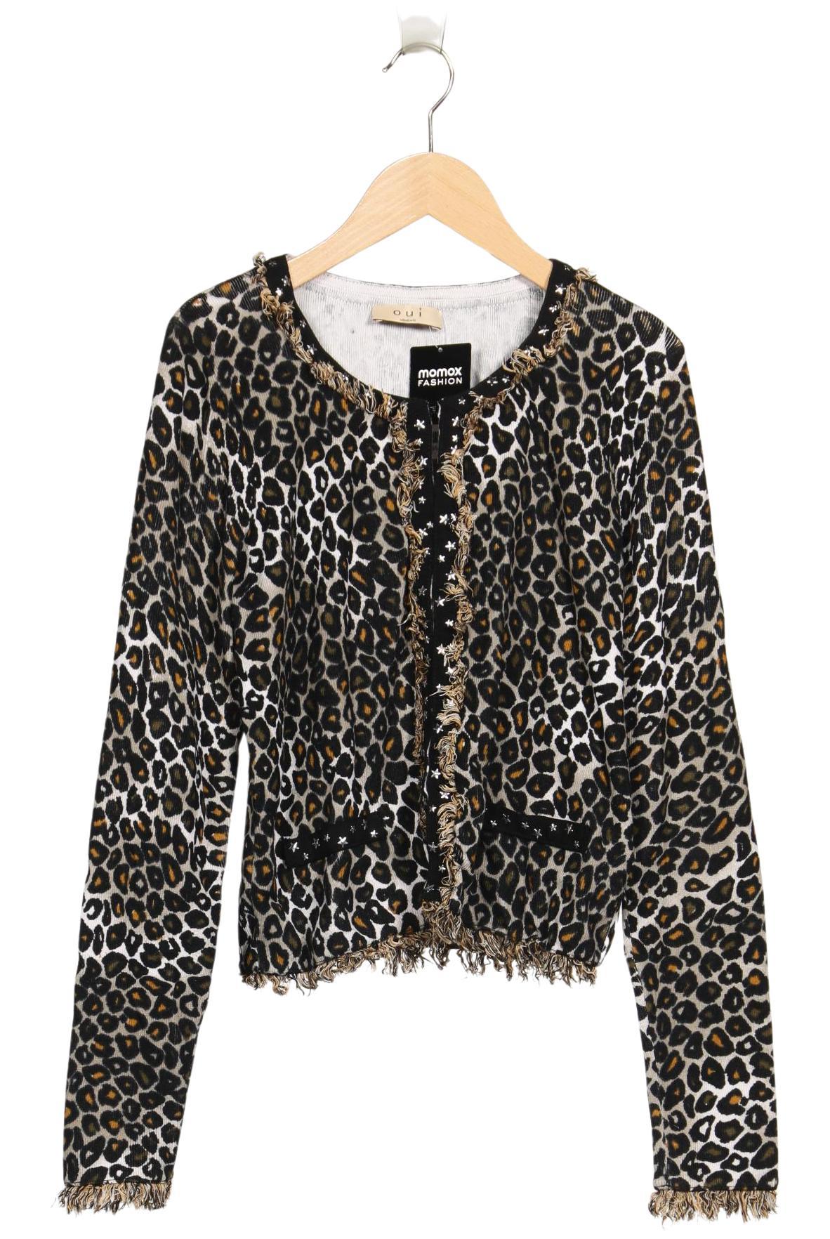 Oui Damen Strickjacke, Mehrfarbig, Gr. EU 40