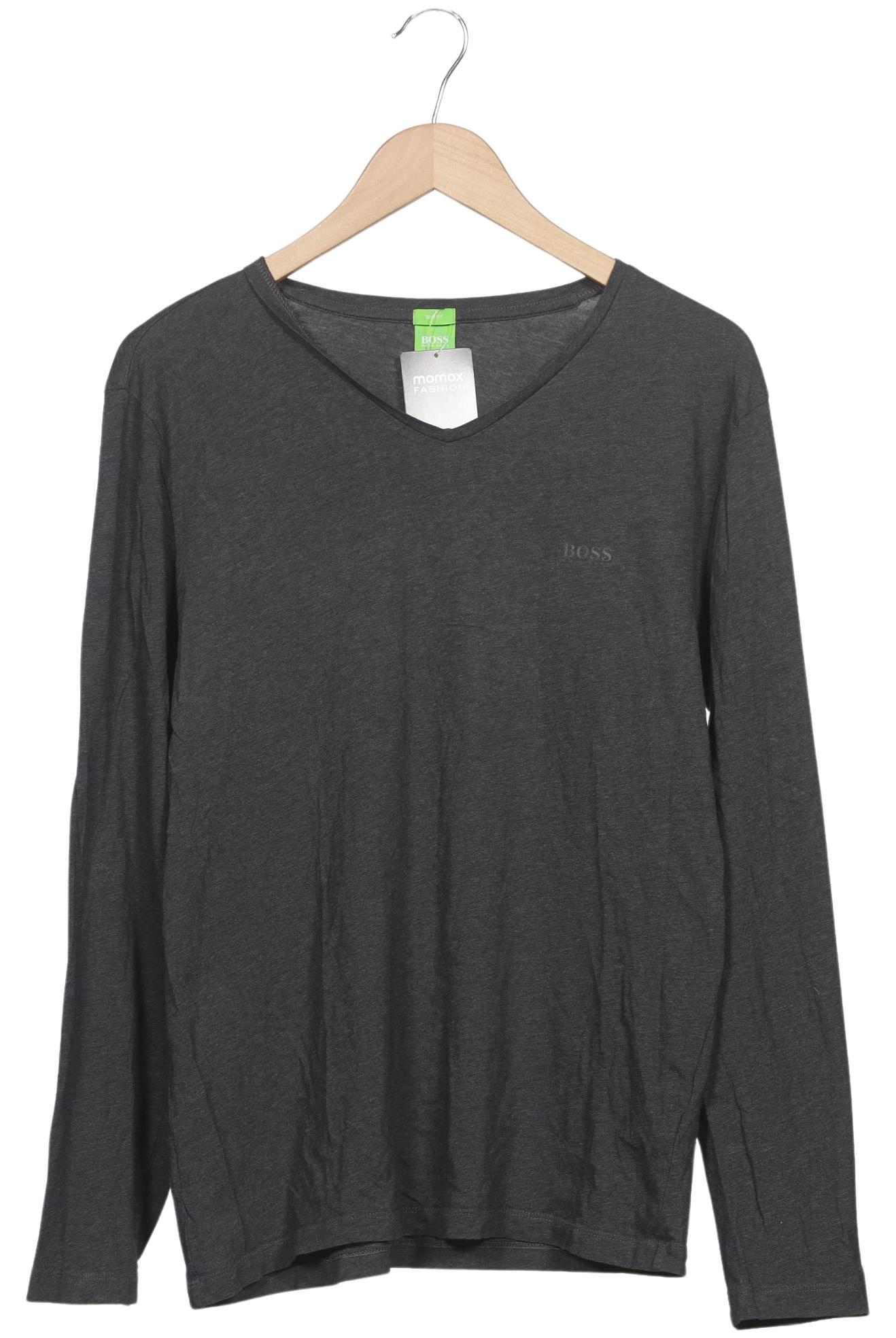 Boss Green Herren Langarmshirt, Grau, Gr. XL