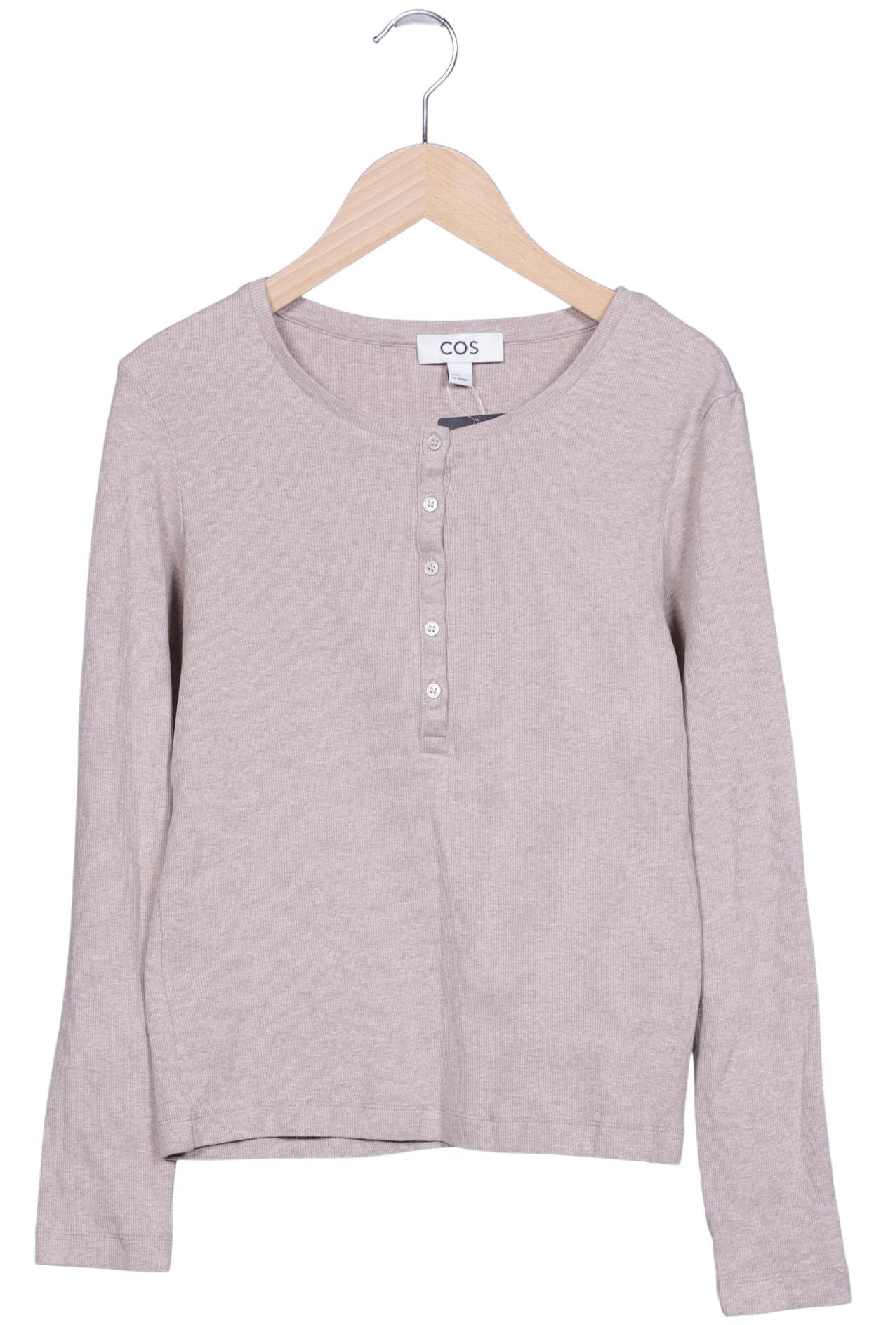 COS Damen Langarmshirt, Beige, Gr. S