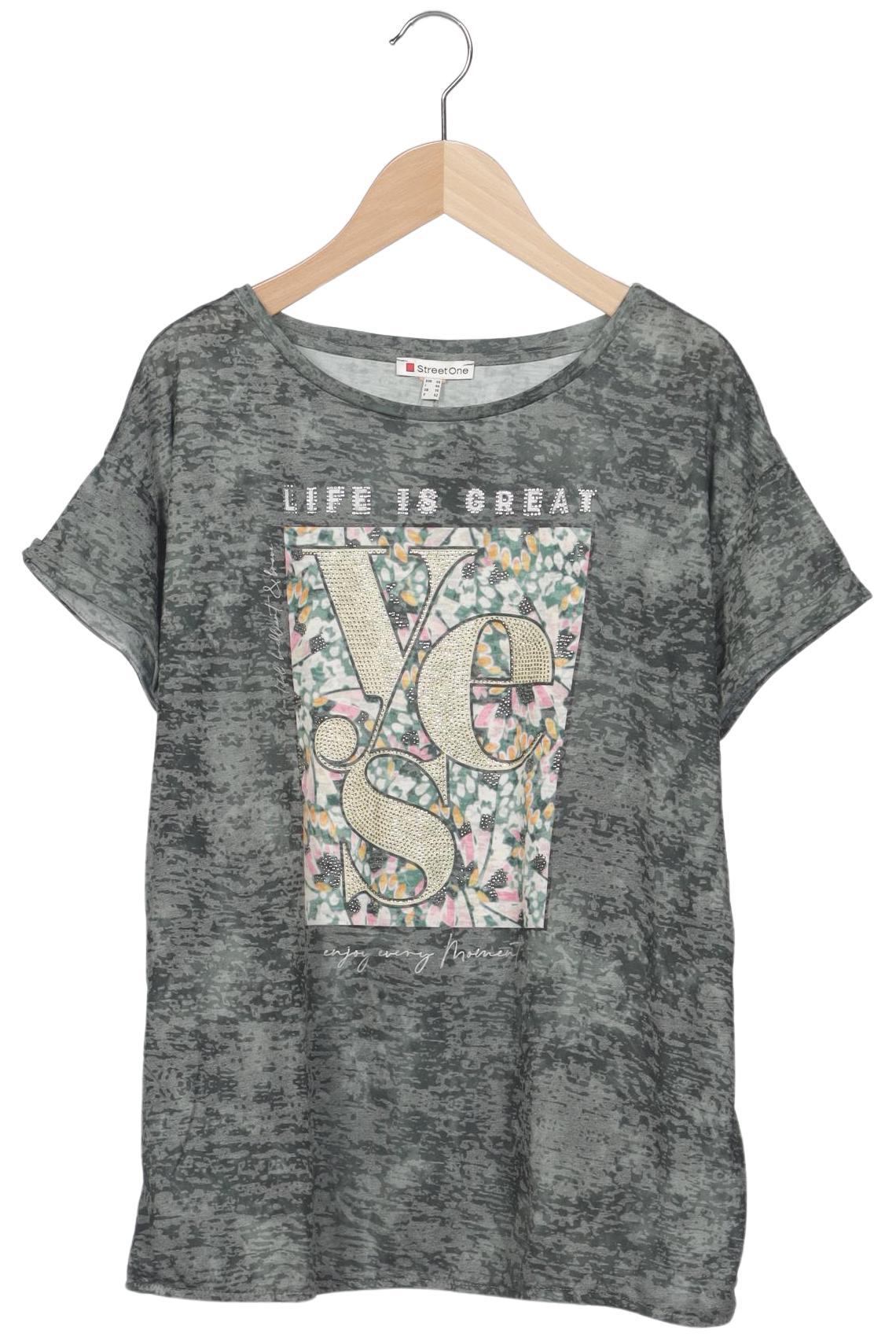 Street One Damen T-Shirt, Grün, Gr. EU 40