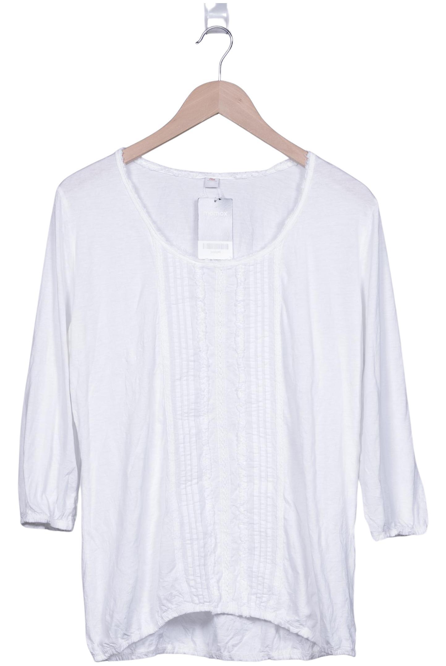 s.Oliver Damen Langarmshirt, Weiß, Gr. EU 42