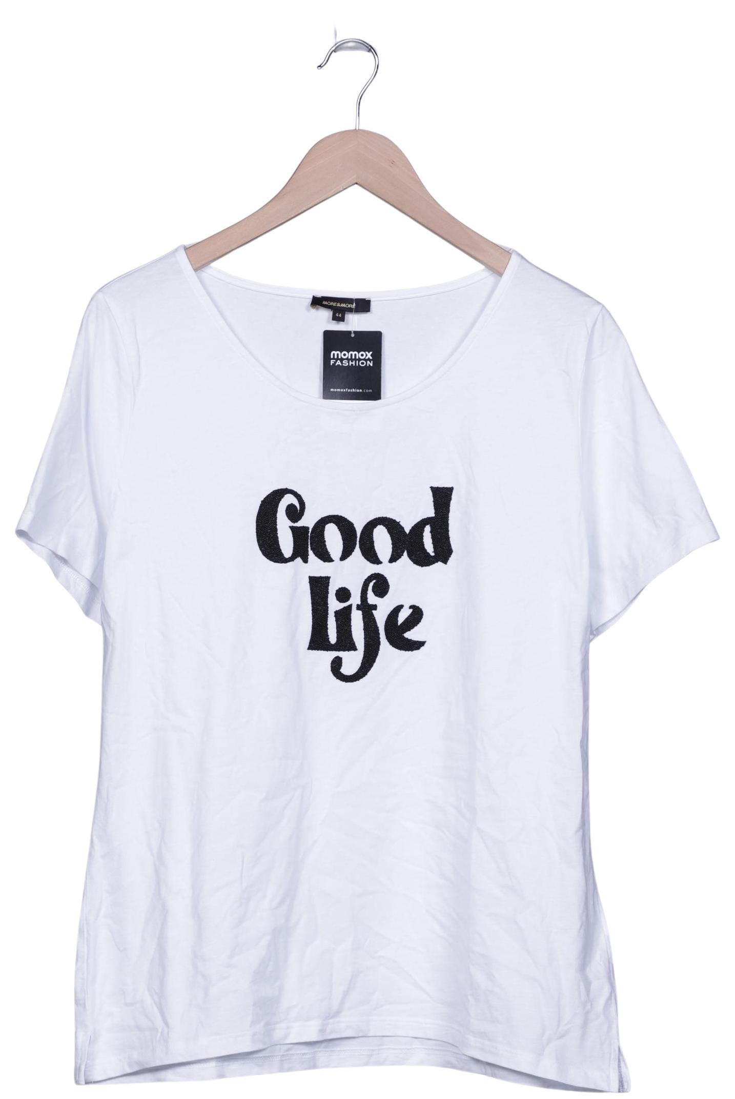 More & More Damen T-Shirt, Weiß, Gr. EU 44
